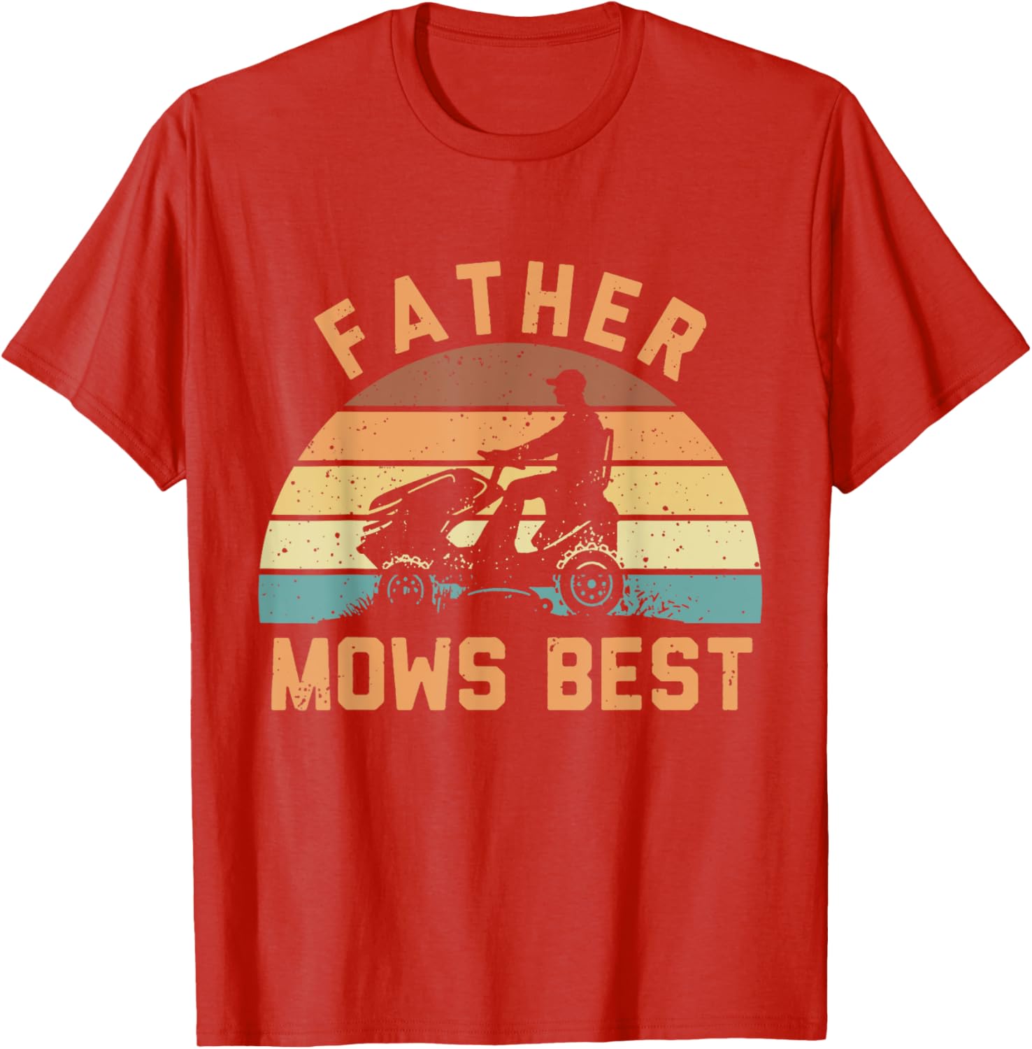 Father Mows Best Funny Retro Dad T-Shirt for Mowing Enthusiasts - 7