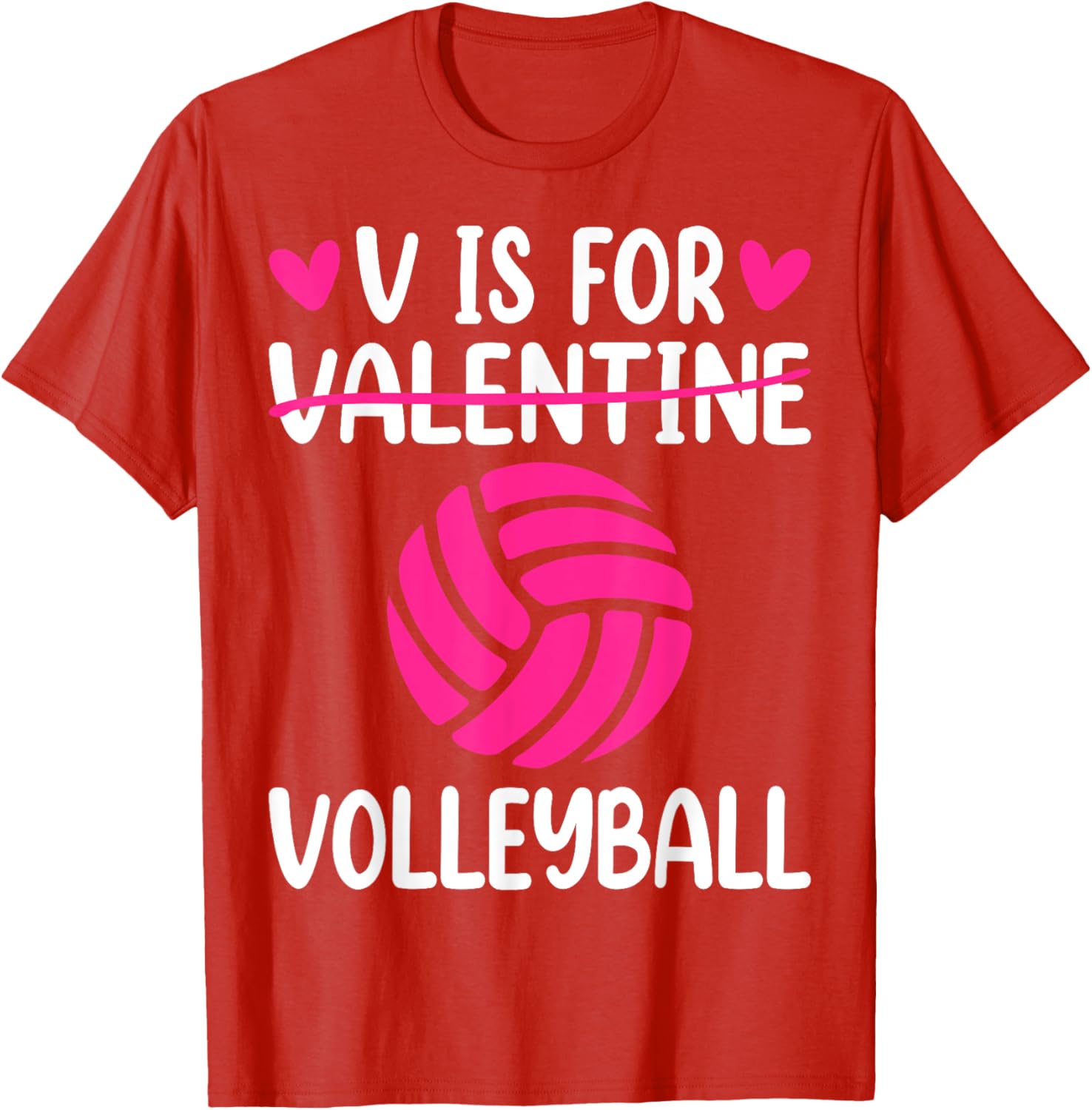 V is for Valentine Volleyball T-Shirt for Boys and Girls Fun Style - 16