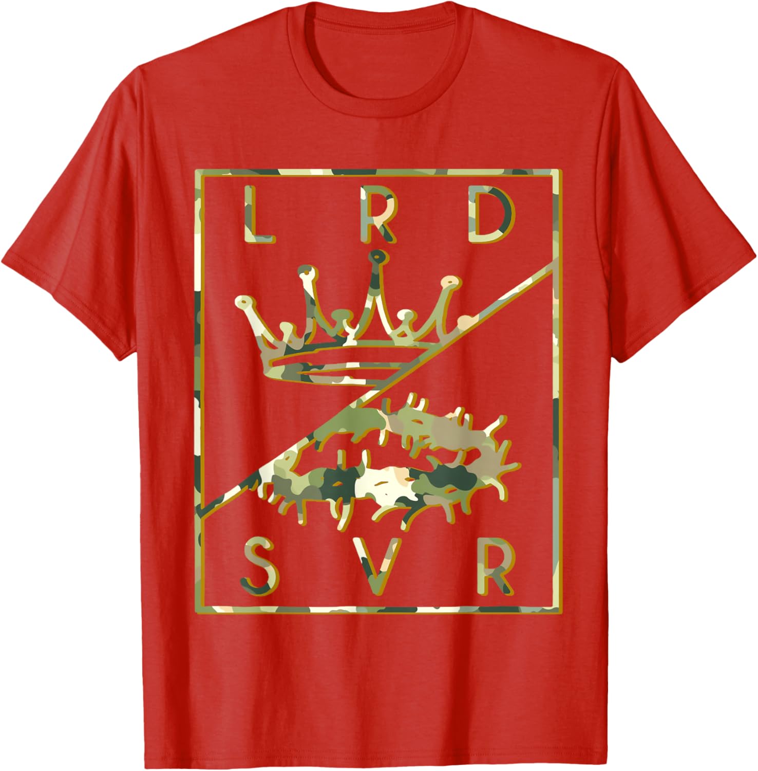 Camo Jesus Crown T-Shirt - Christian King Lord & Savior Apparel - 16