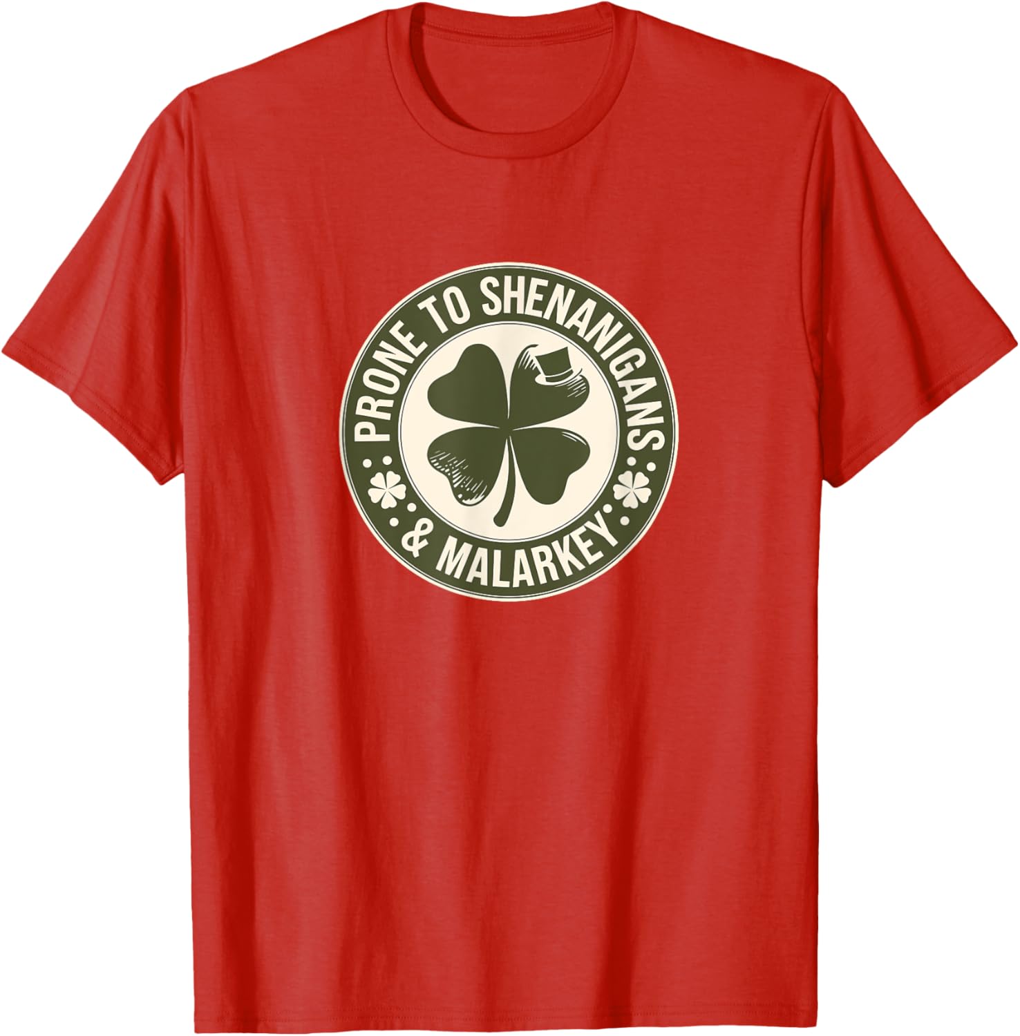 Prone to Shenanigans St Patrick's Day Clover T-Shirt for Fun Celebrations - 16