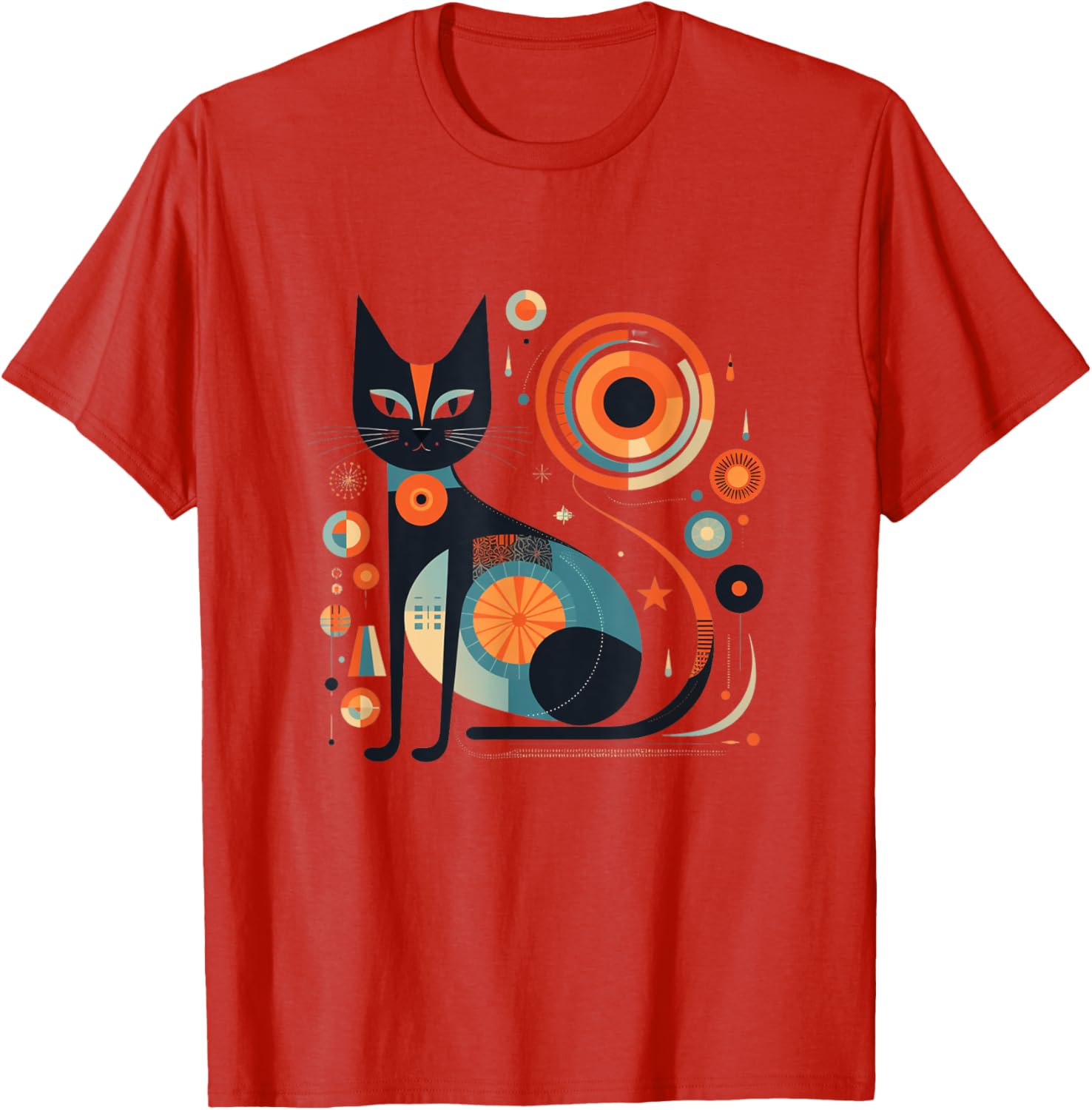 Vintage Retro Atomic Cat T-Shirt for Men, Women, and Kids - 11