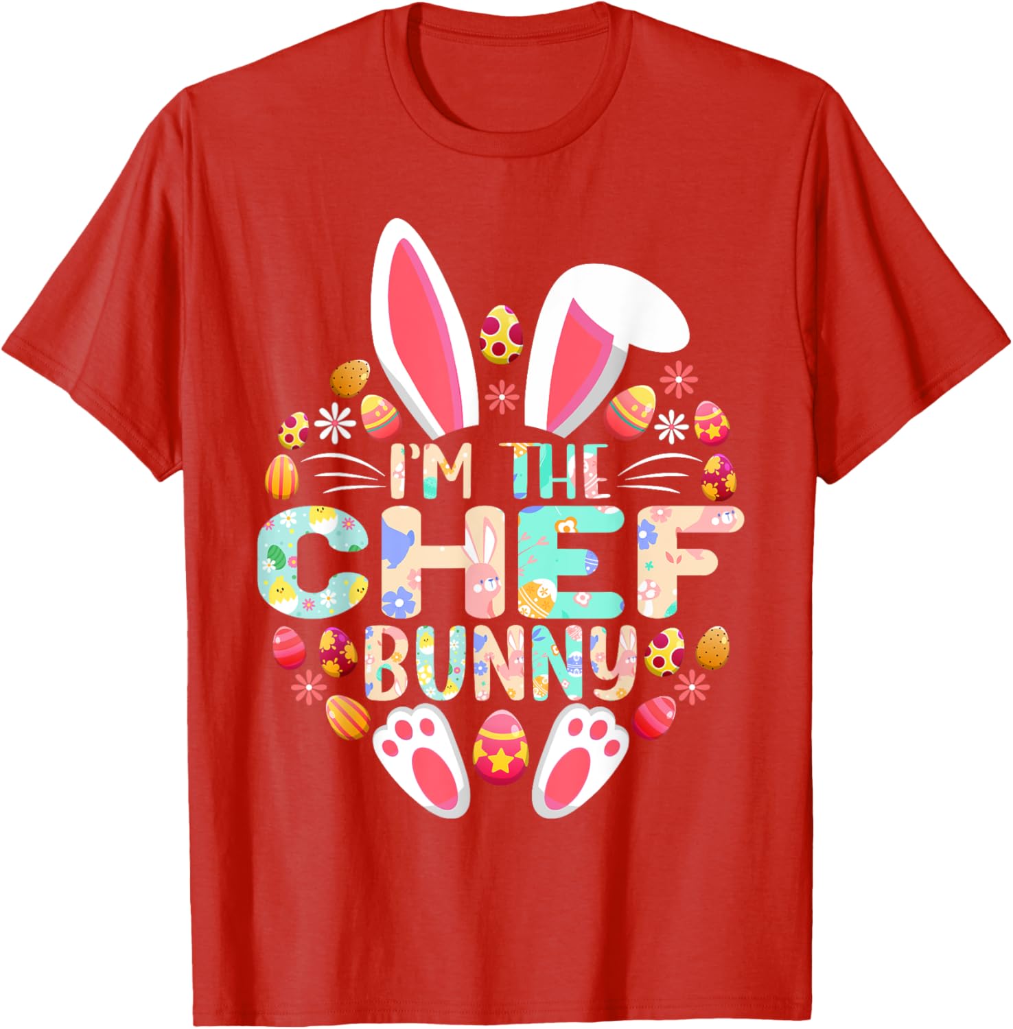 Funny Easter Family Matching T-Shirt I'm The Chef Bunny Design - 5