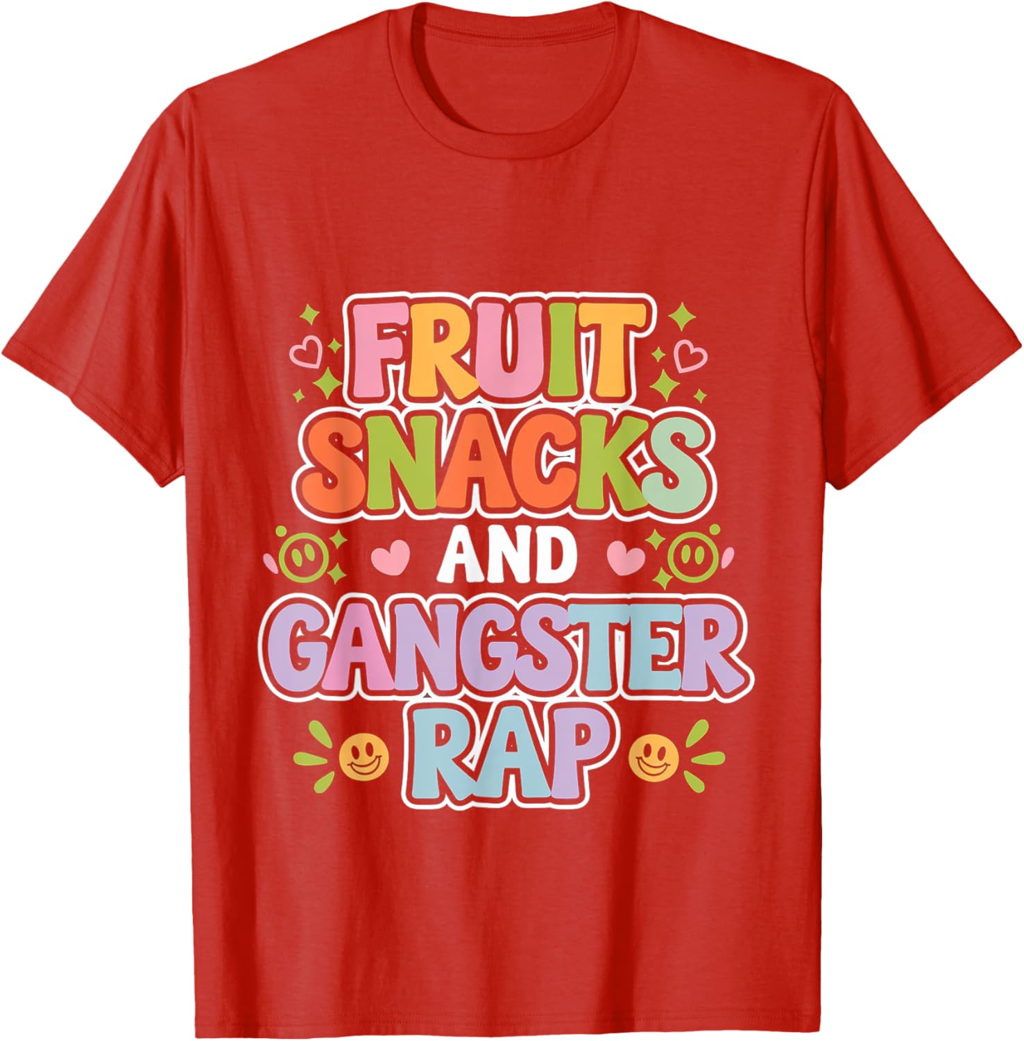 Fun Fruit Snacks and Gangster Rap Kid-Friendly Humor T-Shirt for Kids - 19
