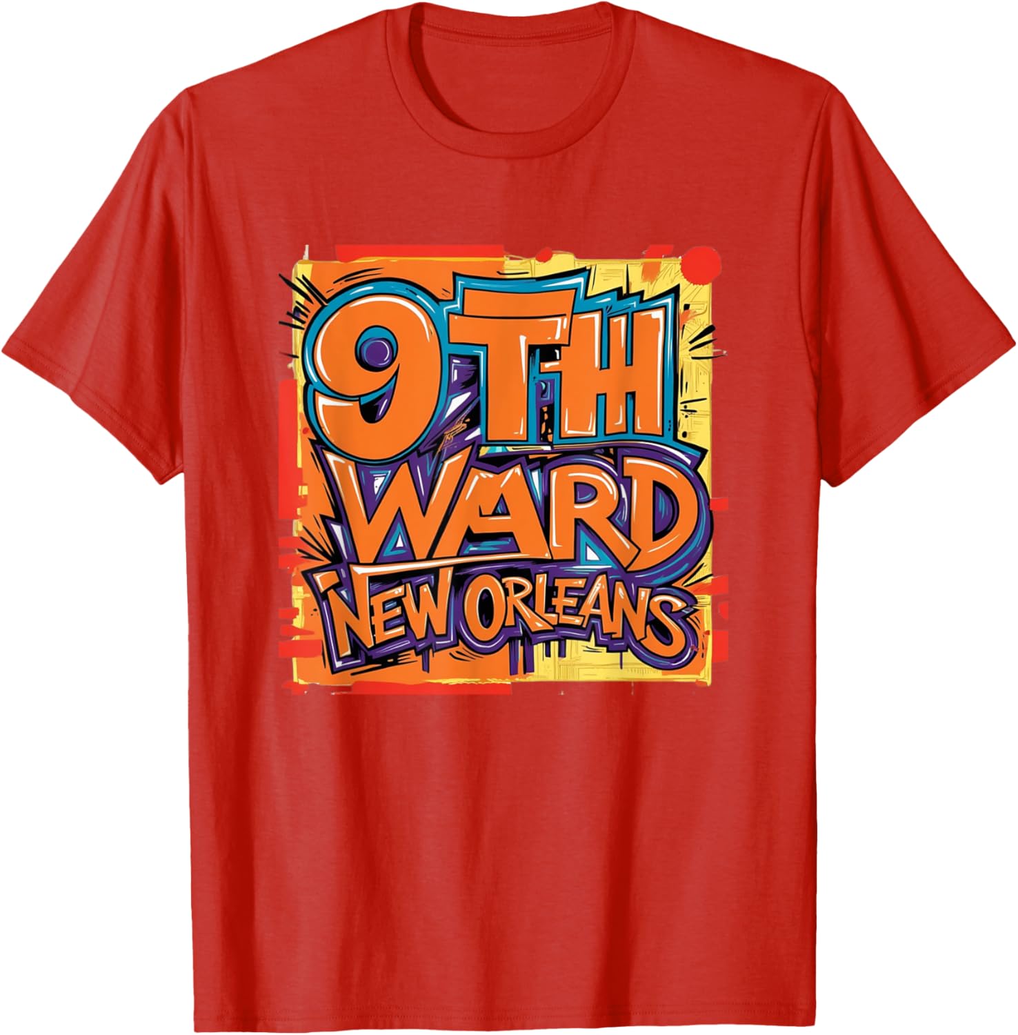 9th Ward Graffiti Art T-Shirt New Orleans Unique Style Clothing - 25