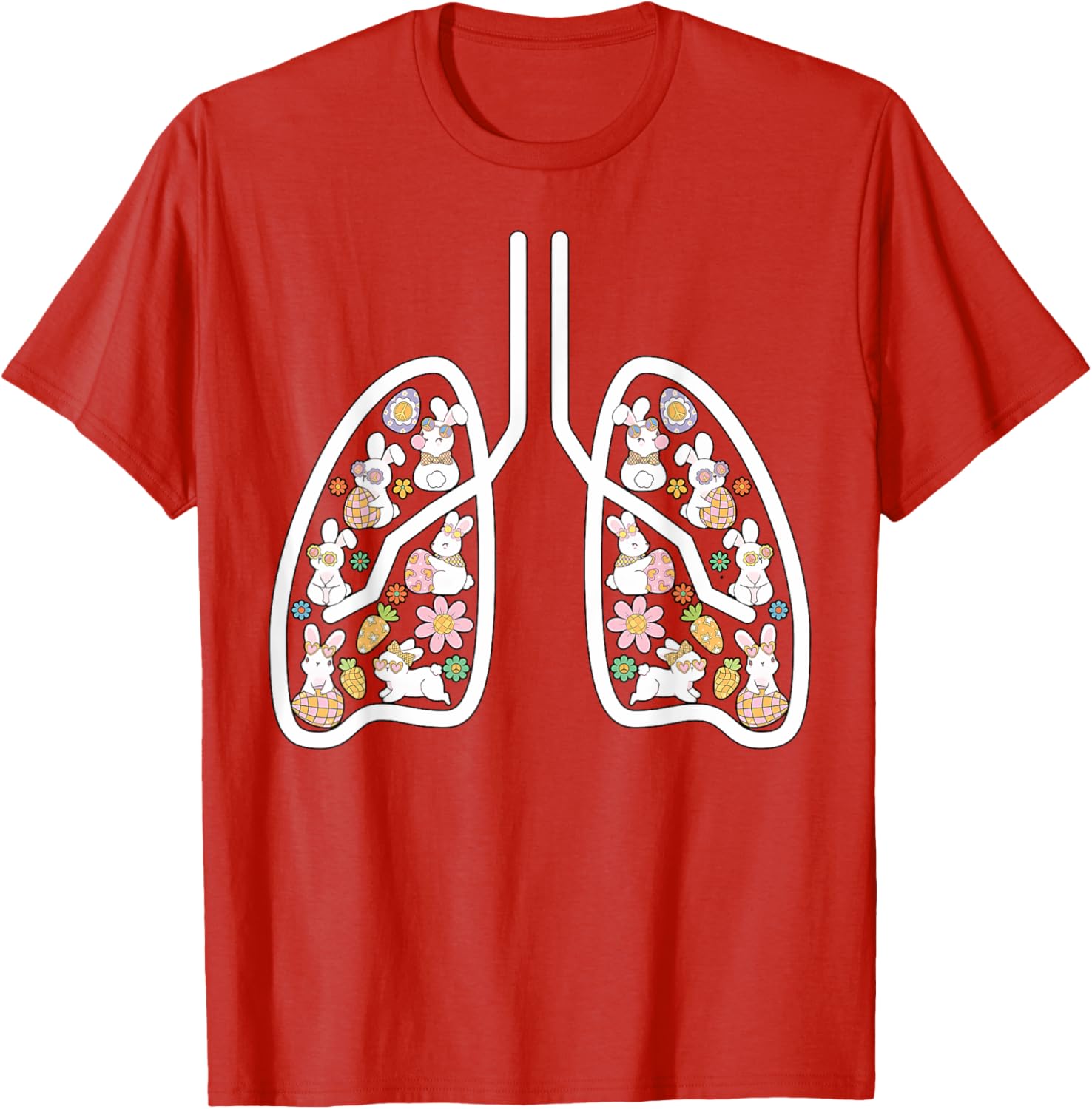 Respiratory Therapist Easter Lungs Nurse T-Shirt for Pulmonologists - 24