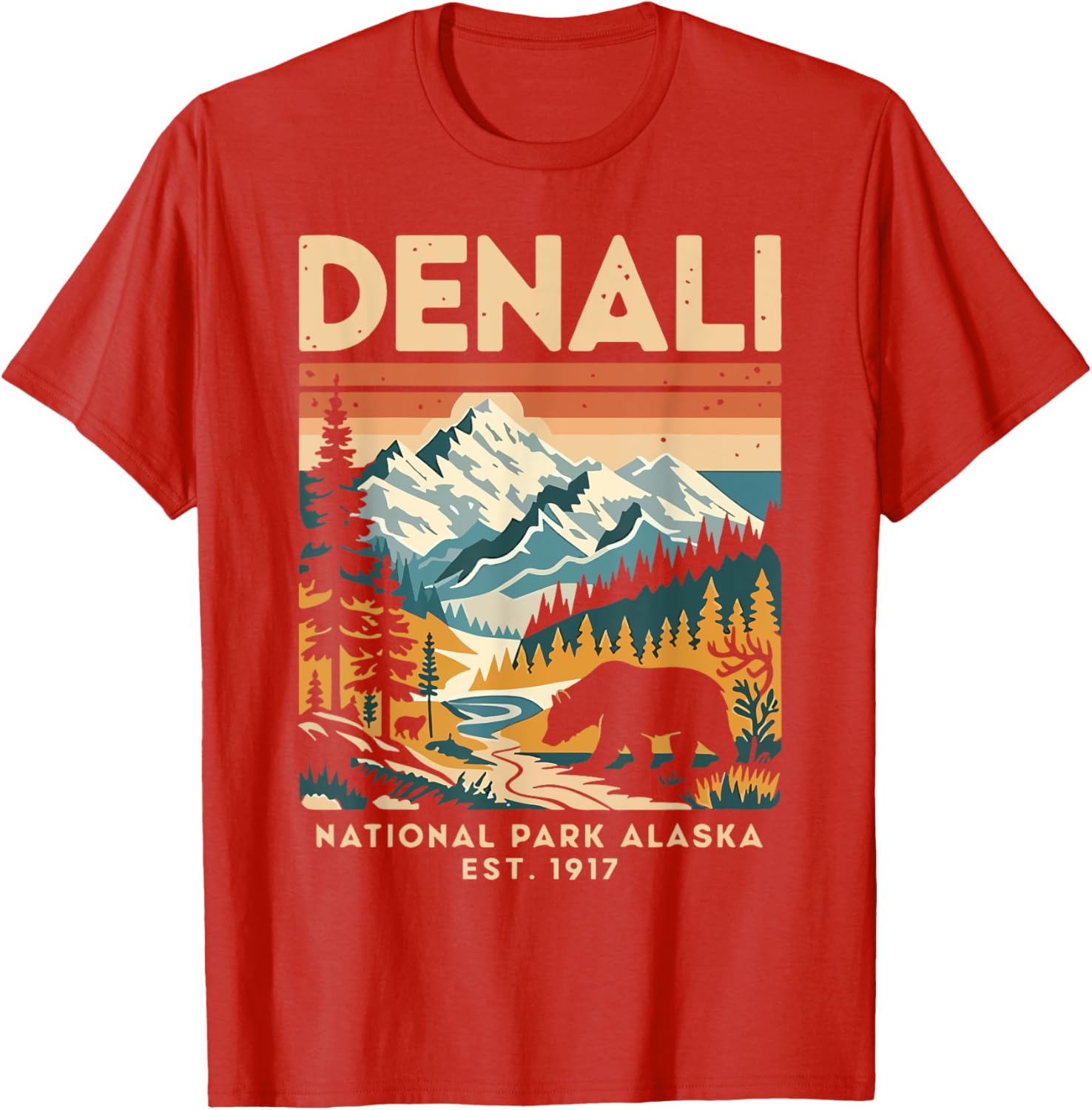 Vintage Denali National Park T-Shirt for All Ages - Men's, Women's, Kids' Apparel - 13
