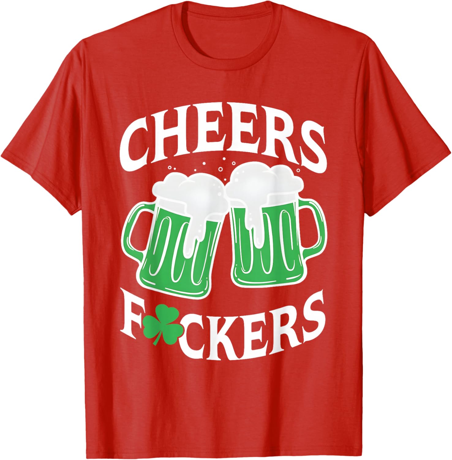 Funny St Patricks Day T-Shirt Cheers Shamrock Design for Party Fun - 7