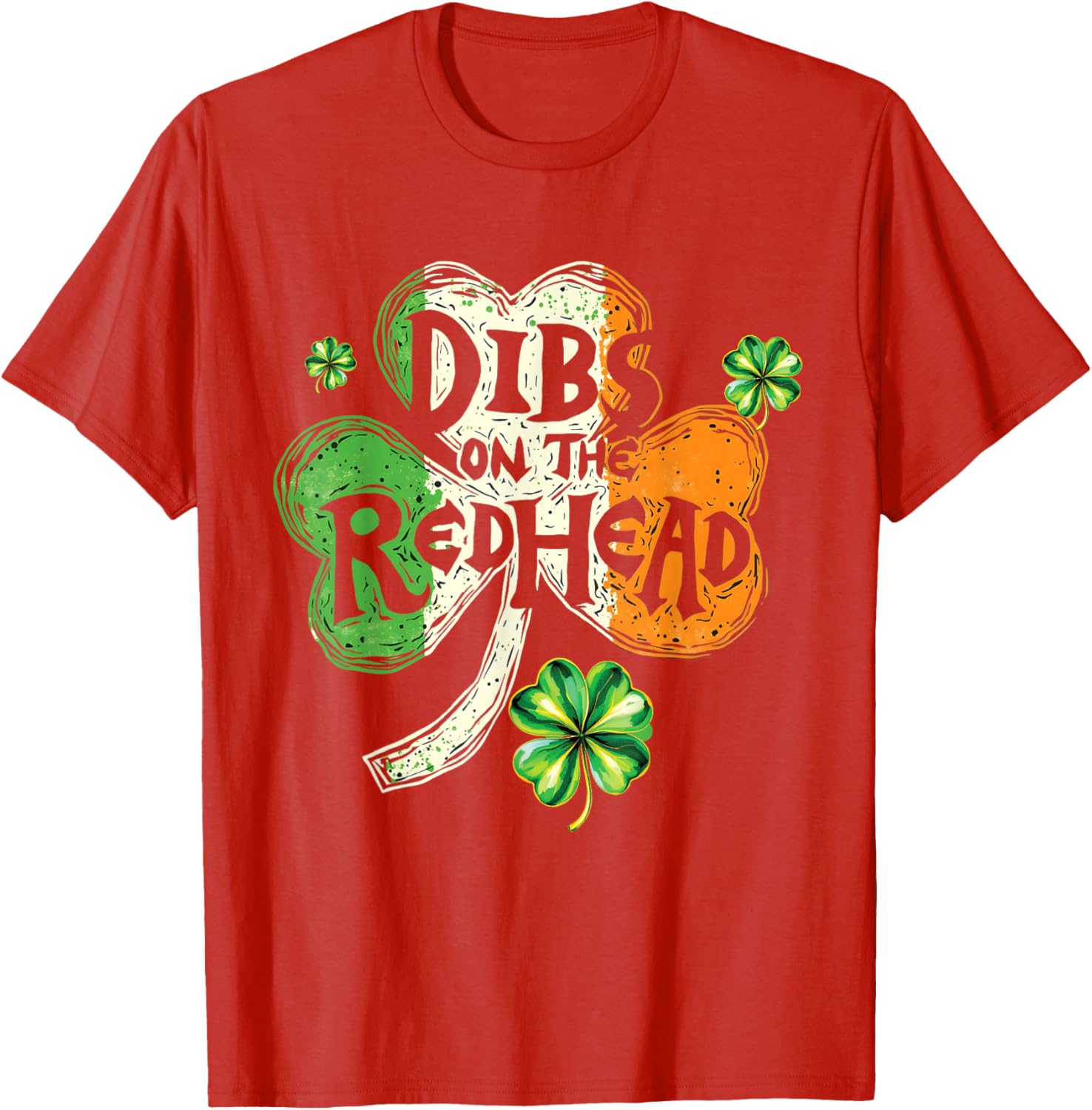 Dibs on the Redhead St Patrick's Day Shamrock T-Shirt for Women - 17
