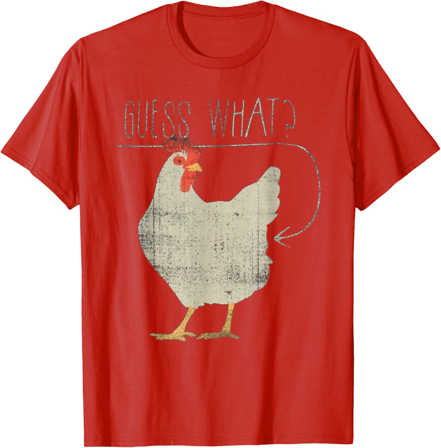 Funny Chicken Meme T-Shirt Guess What Chicken Butt Humor Apparel - 4