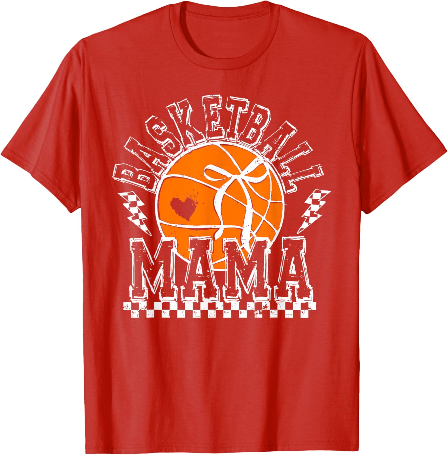 Funny Basketball Mama Coquette Bow T-Shirt for Sports Lover Moms - 14