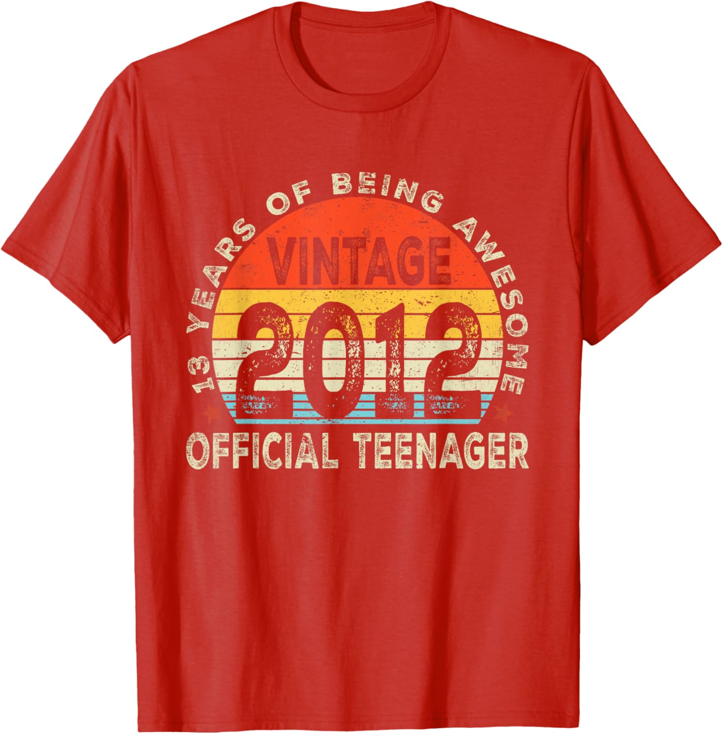 Vintage 2012 13th Birthday T-Shirt for Teens - Fun Gift Idea - 3