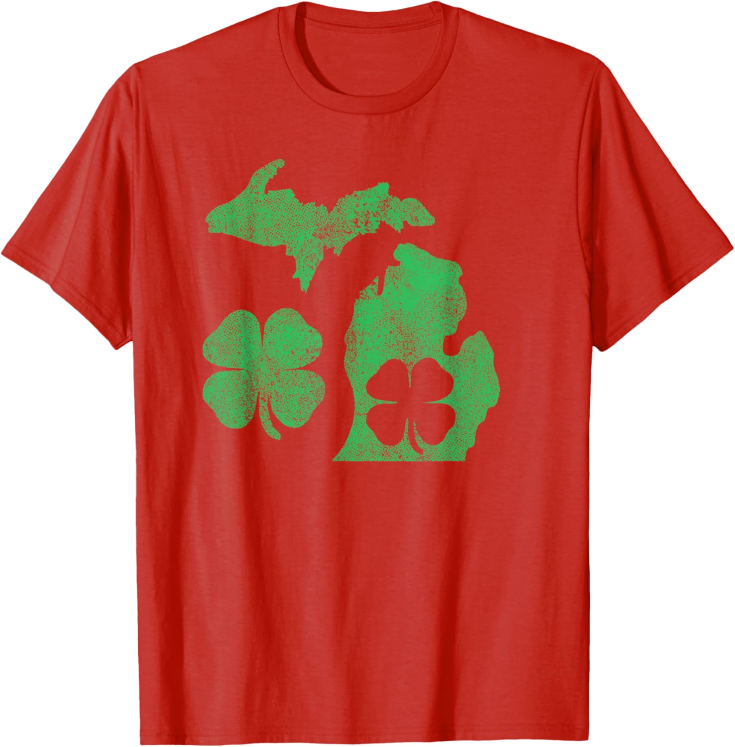 Michigan Shamrock St Patricks Day T-Shirt for Celebrating Irish Pride - 25