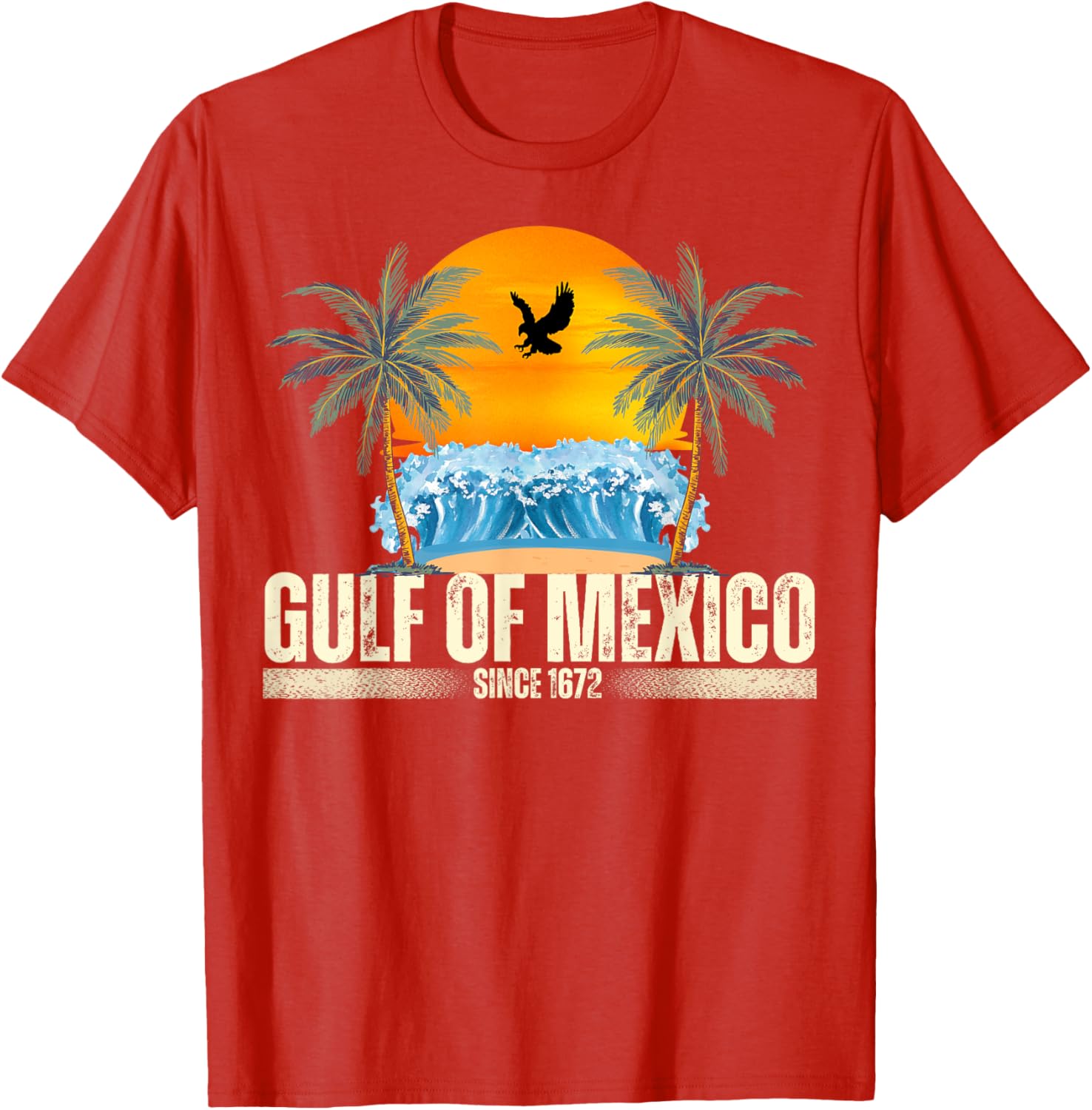 Vintage Gulf of Mexico Beach T-Shirt Since 1672 Retro Style Clothing - 2
