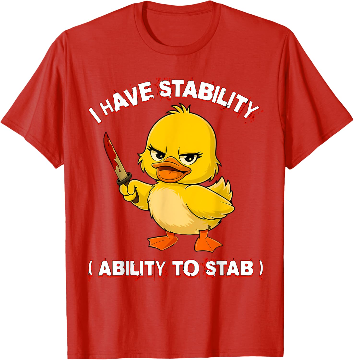 Funny Sarcastic Stability Ability Duck Meme T-Shirt for Unique Style - 11