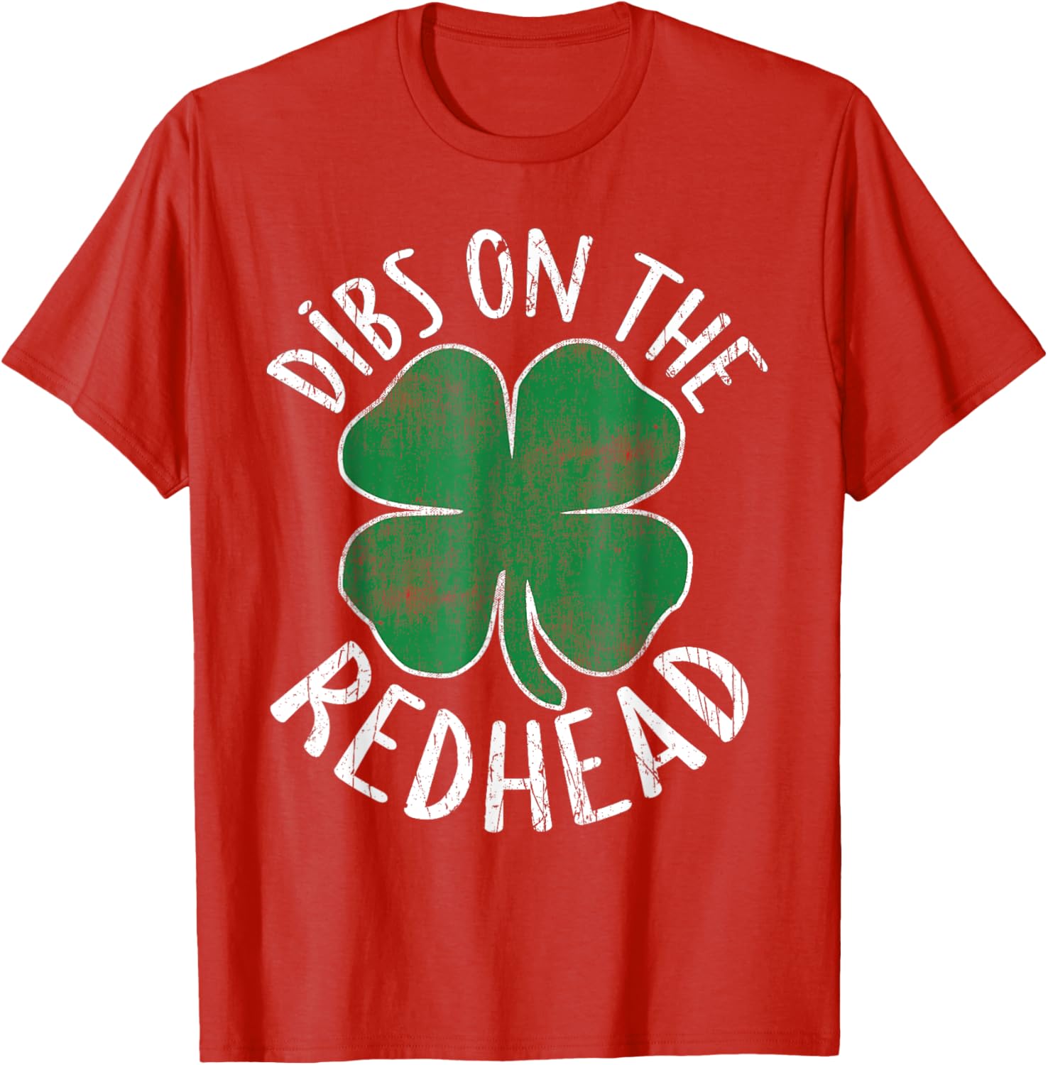 Dibs On The Redhead Shamrock T-Shirt for St Patricks Day Fun - 5