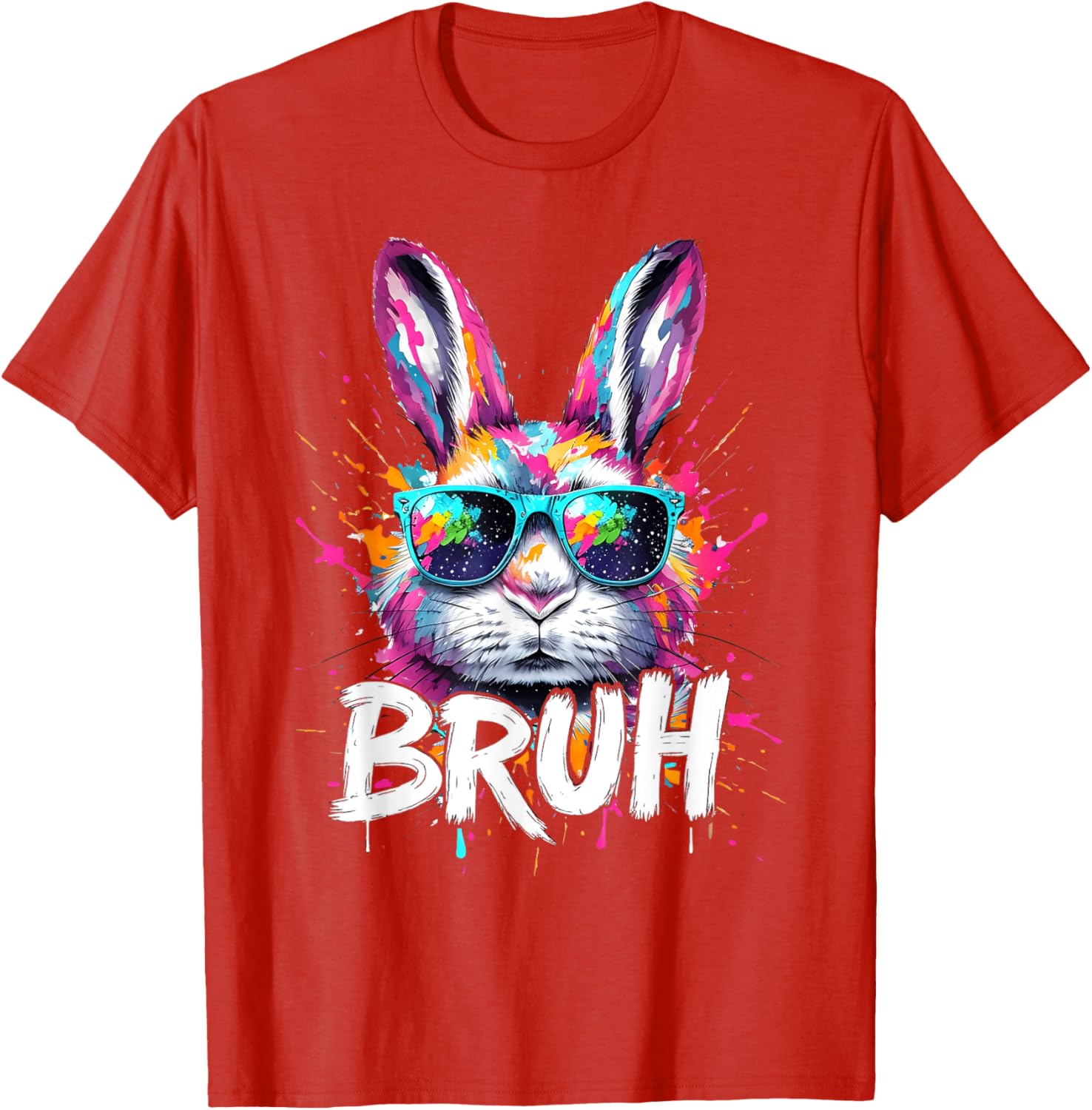 Funny Colorful Easter Bunny Eggs T-Shirt for Boys and Kids - 17