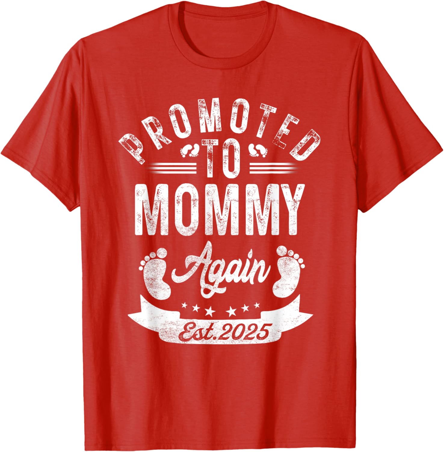 Promoted To Mommy Again EST 2025 Cute Pregnancy Announcement T-Shirt - 14