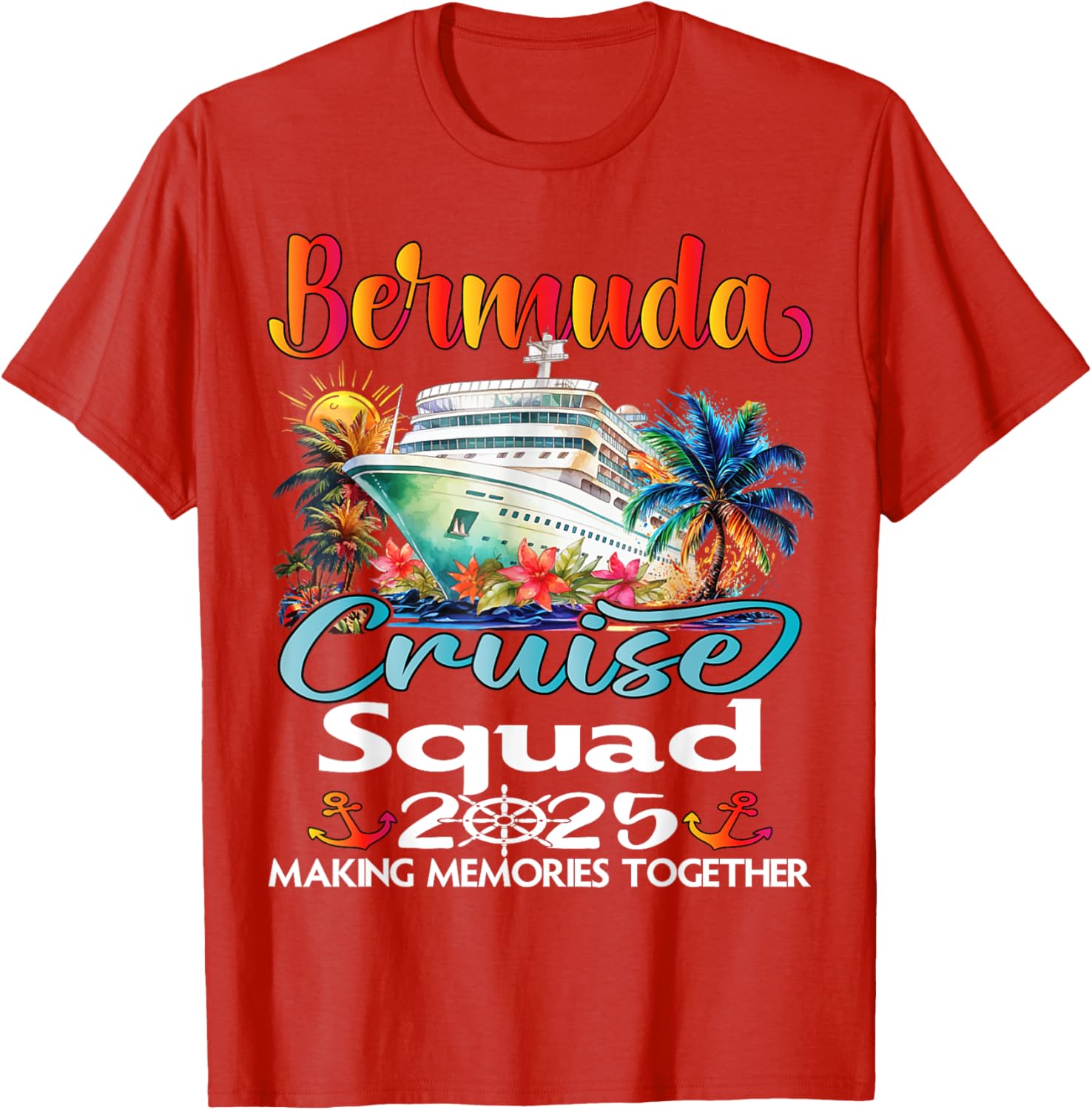Bermuda Cruise Squad 2025 Family T-Shirt for Fun Adventures at Sea - 4