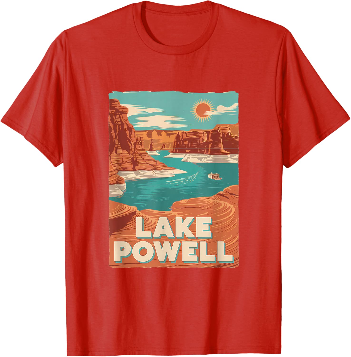 Lake Powell Vintage Canyon Sun Adventure T-Shirt for Outdoor Lovers - 16