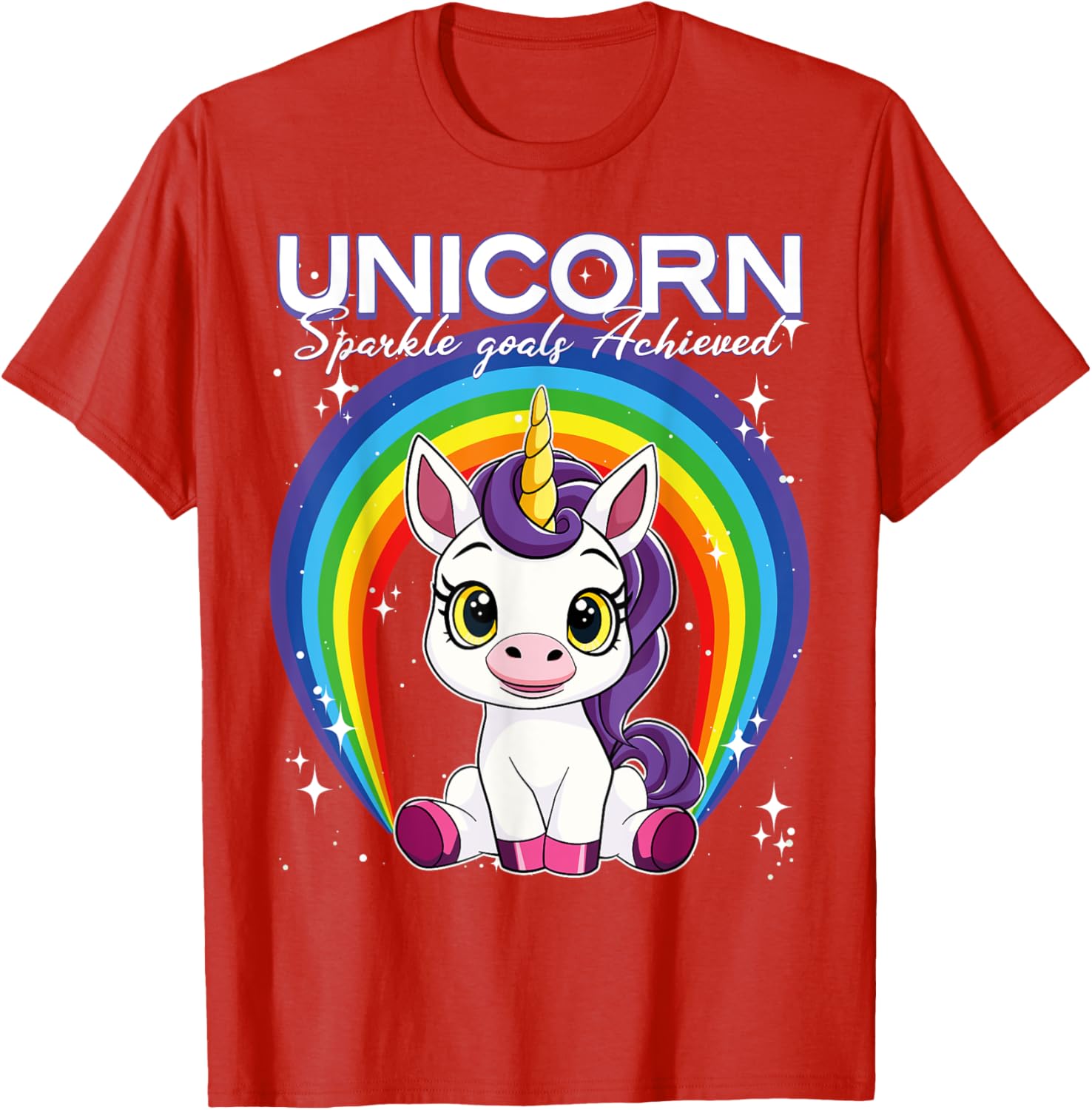 Unicorn Sparkle Goals Achieved T-Shirt for Dreamers and Believers - 20