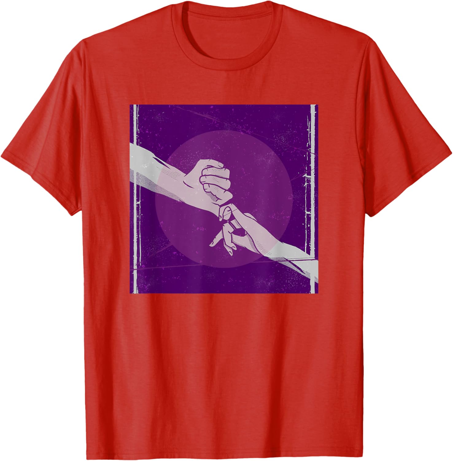 Romantic Couple Holding Hands Retro Poster T-Shirt for Lovebirds - 11