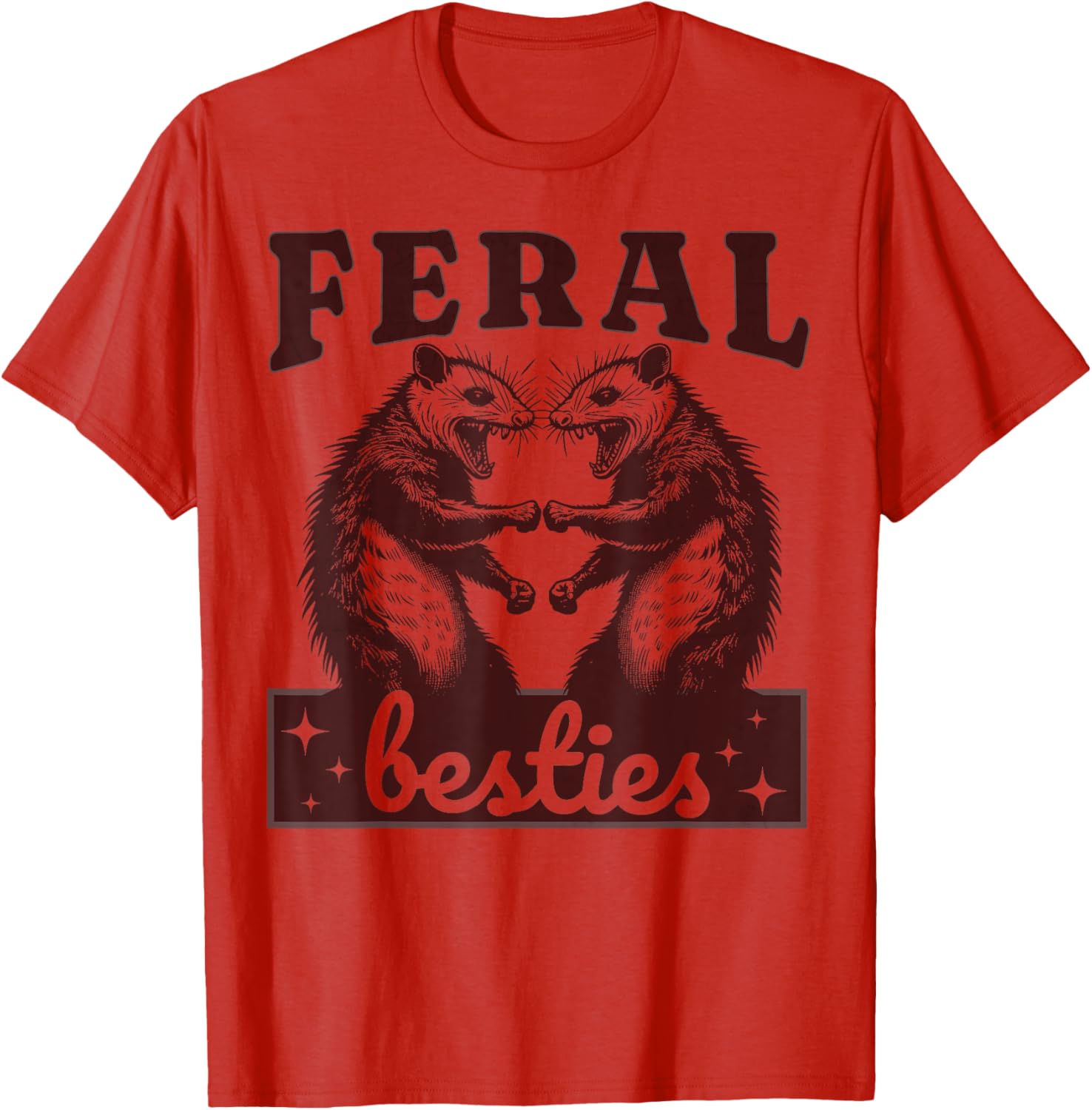 Possum Feral Besties Funny Matching BFF T-Shirt for Twinning Fun - 16