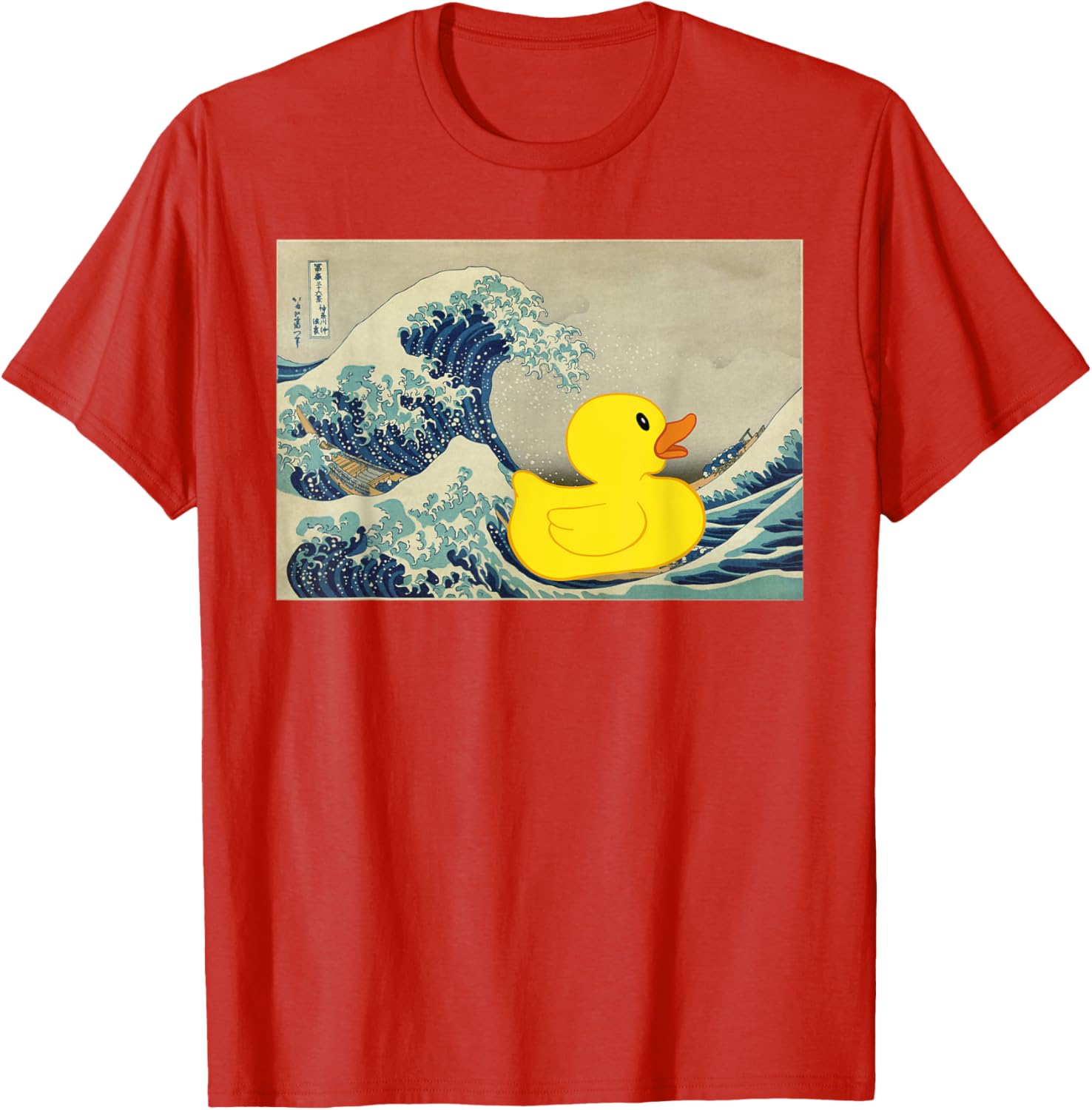 Rubber Duck on Great Wave T-Shirt – Fun and Unique Beachwear Style - 27