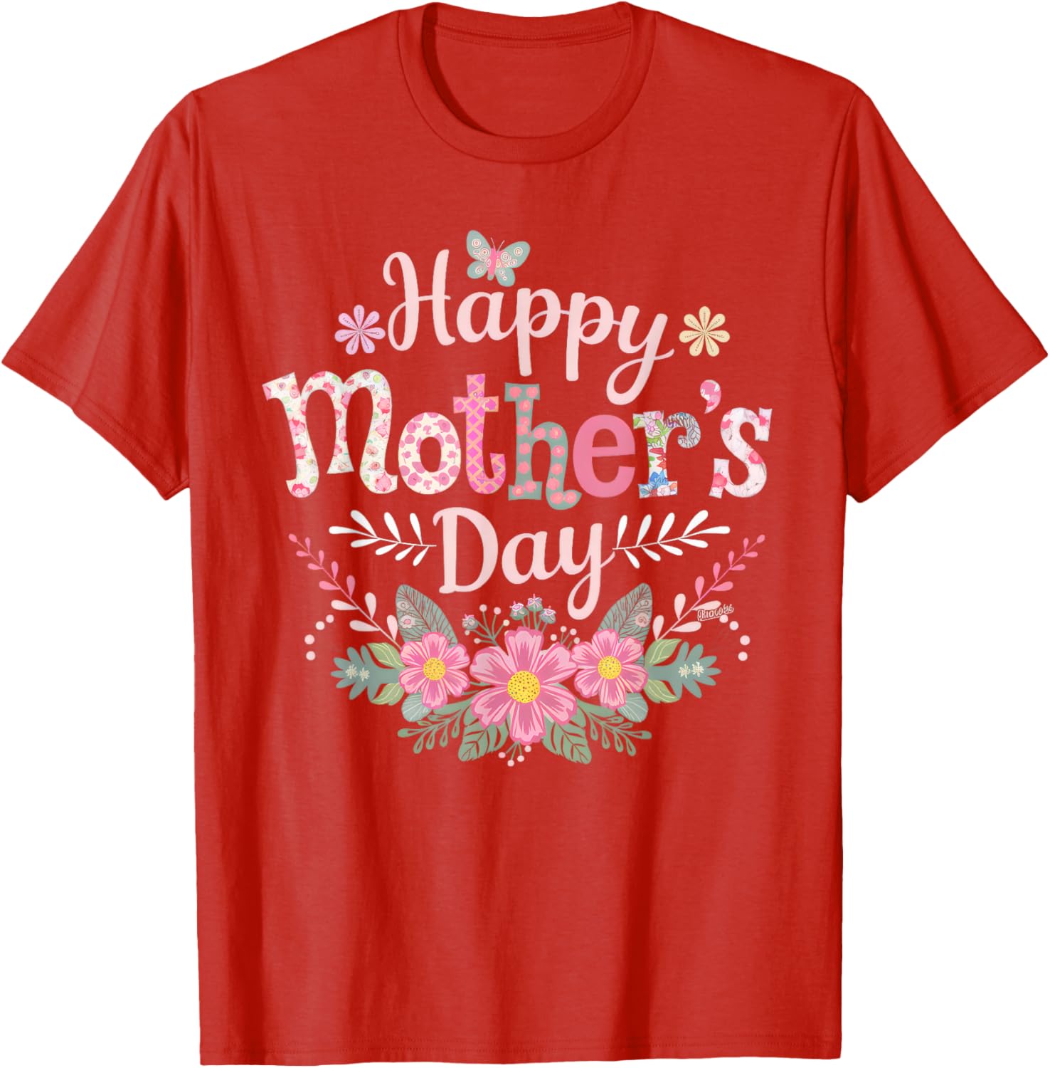 Cute Floral Happy Mother's Day T-Shirt for Moms and Grandmas 2025 - 9