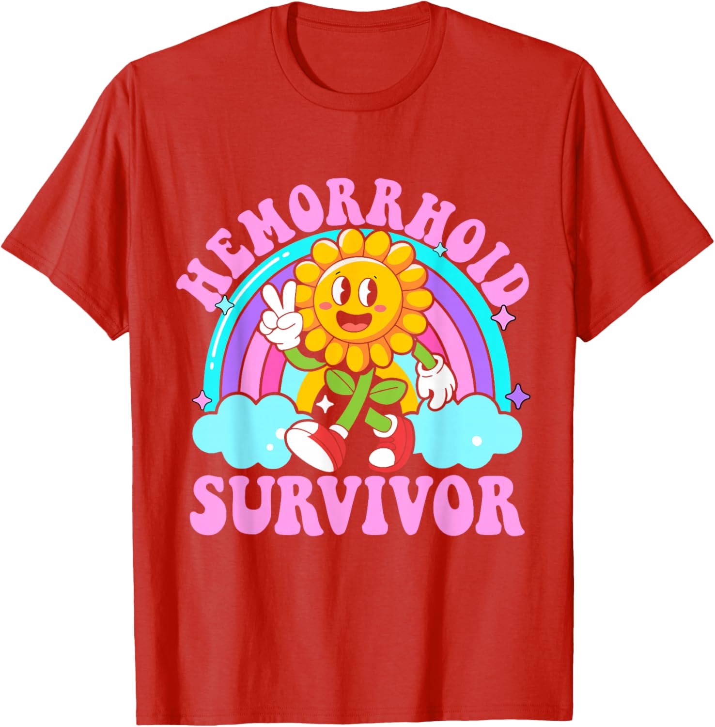 Funny Hemorrhoid Survivor Y2K Meme T-Shirt - Sarcastic Humor Apparel - 17