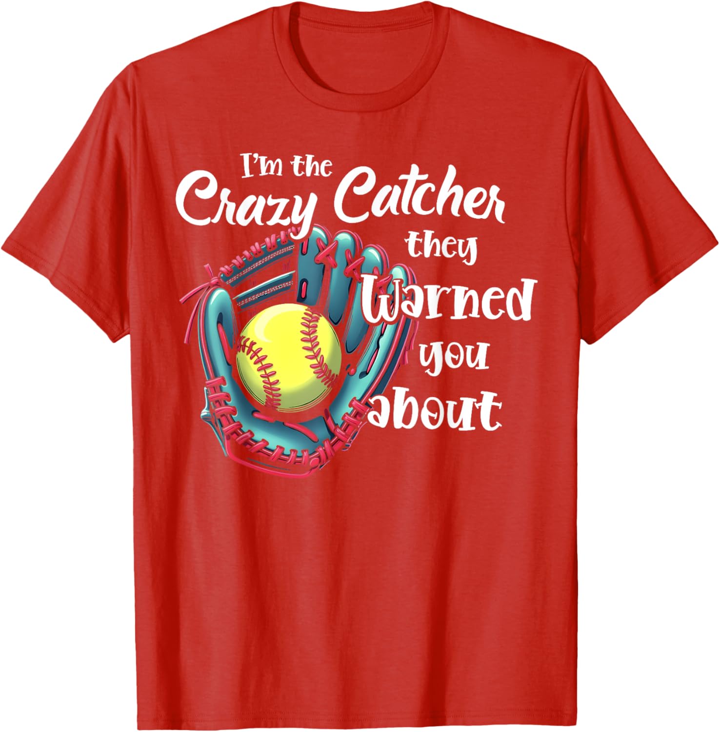 Funny Softball Glove T-Shirt for Girls Game Day Sports Apparel - 13