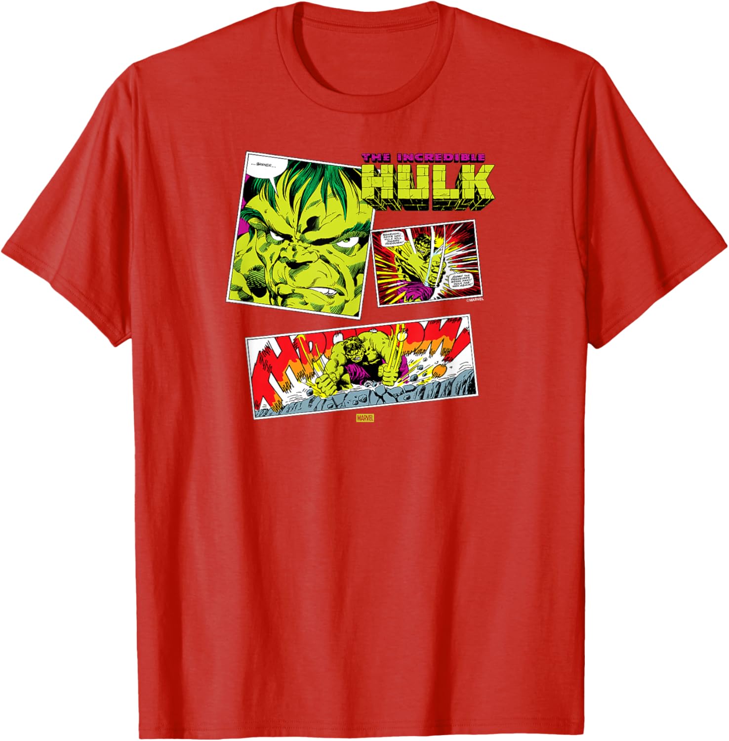 Marvel Hulk Comic Book Panel T-Shirt for Fans of Superhero Apparel - 18
