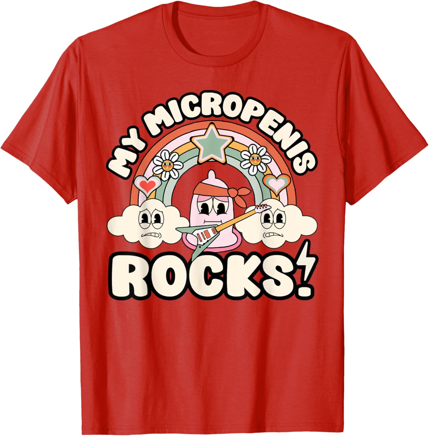 Funny Retro Micropenis Rocks T-Shirt for Adult Humor Lovers - 9