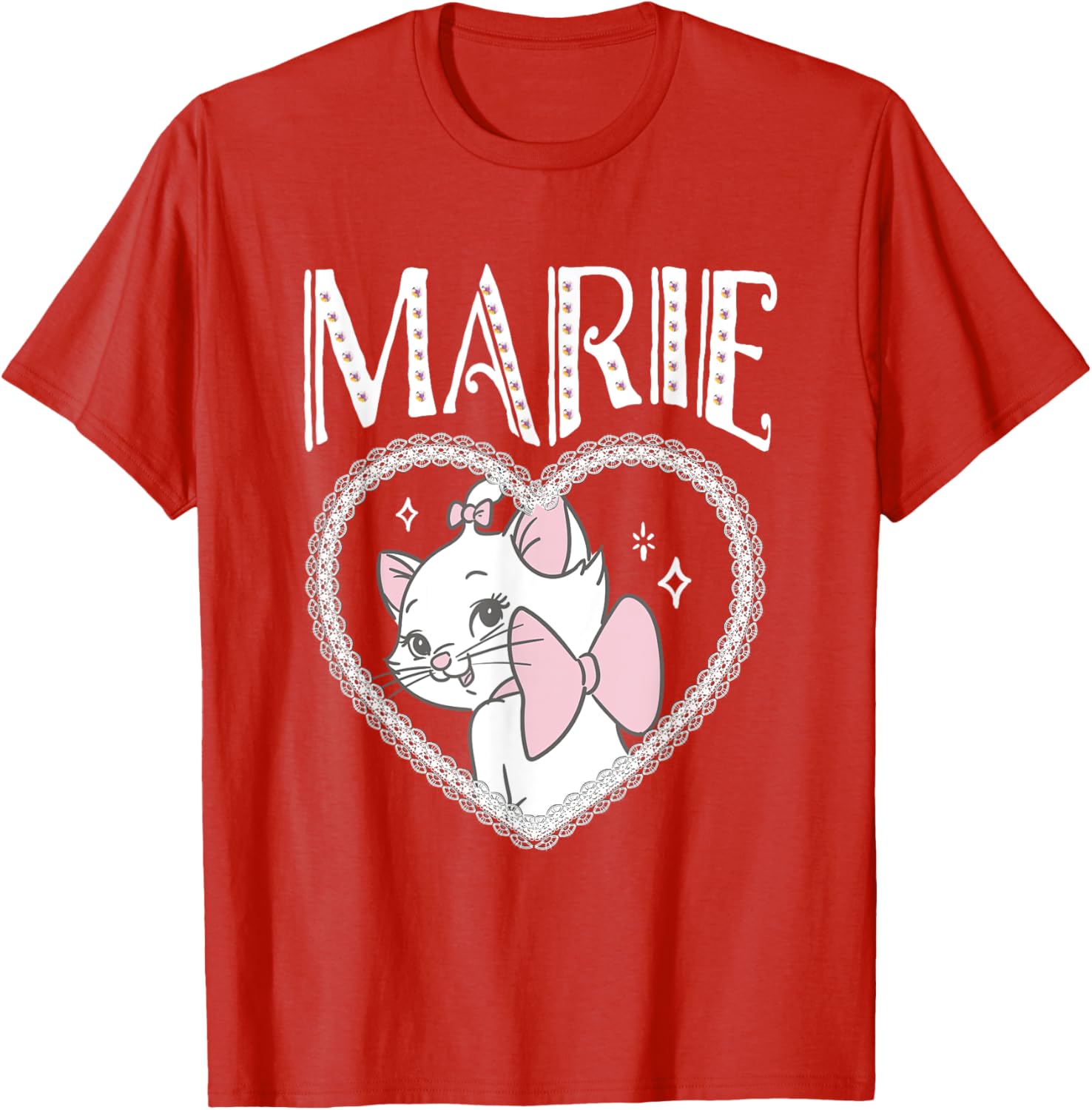 Disney Aristocats Marie Heart Frame Valentine's Day T-Shirt for Cat Lovers - 8