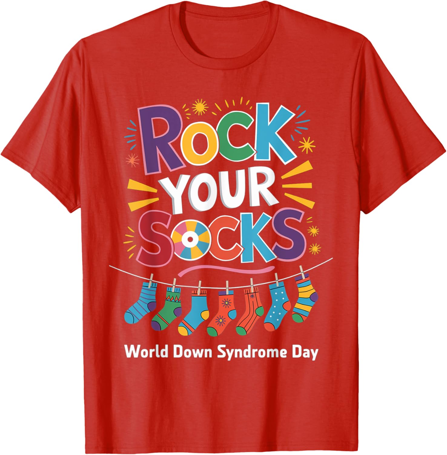 Rock Your Socks Kids T-Shirt for World Down Syndrome Awareness Day - 3
