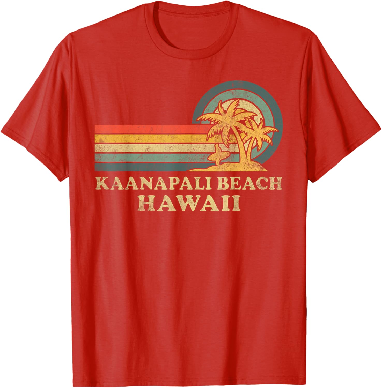 Kaanapali Beach Vintage Palm Tree Family Vacation T-Shirt for Fun Getaways - 15