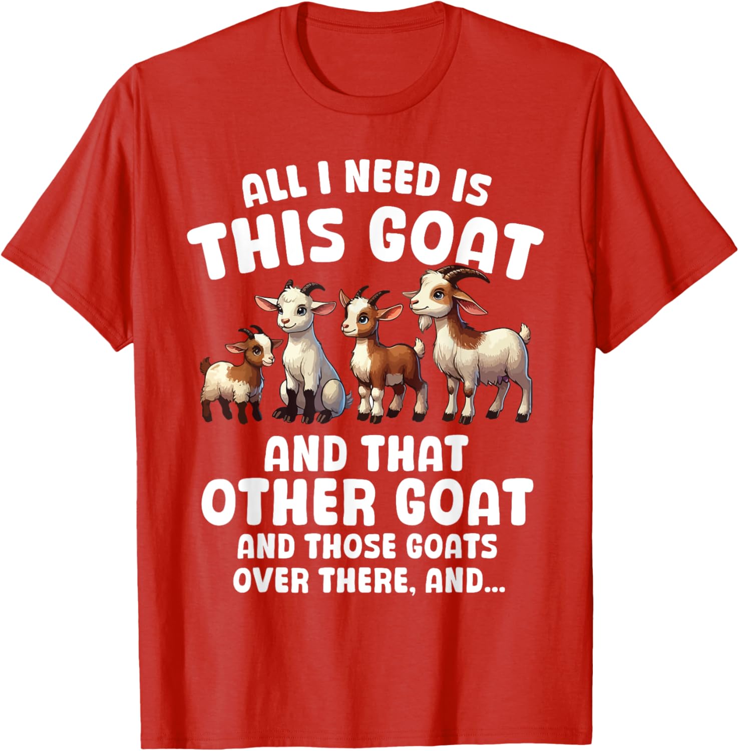 Funny Goat Lover T-Shirt All I Need Is This Cute Farmer Design - 7