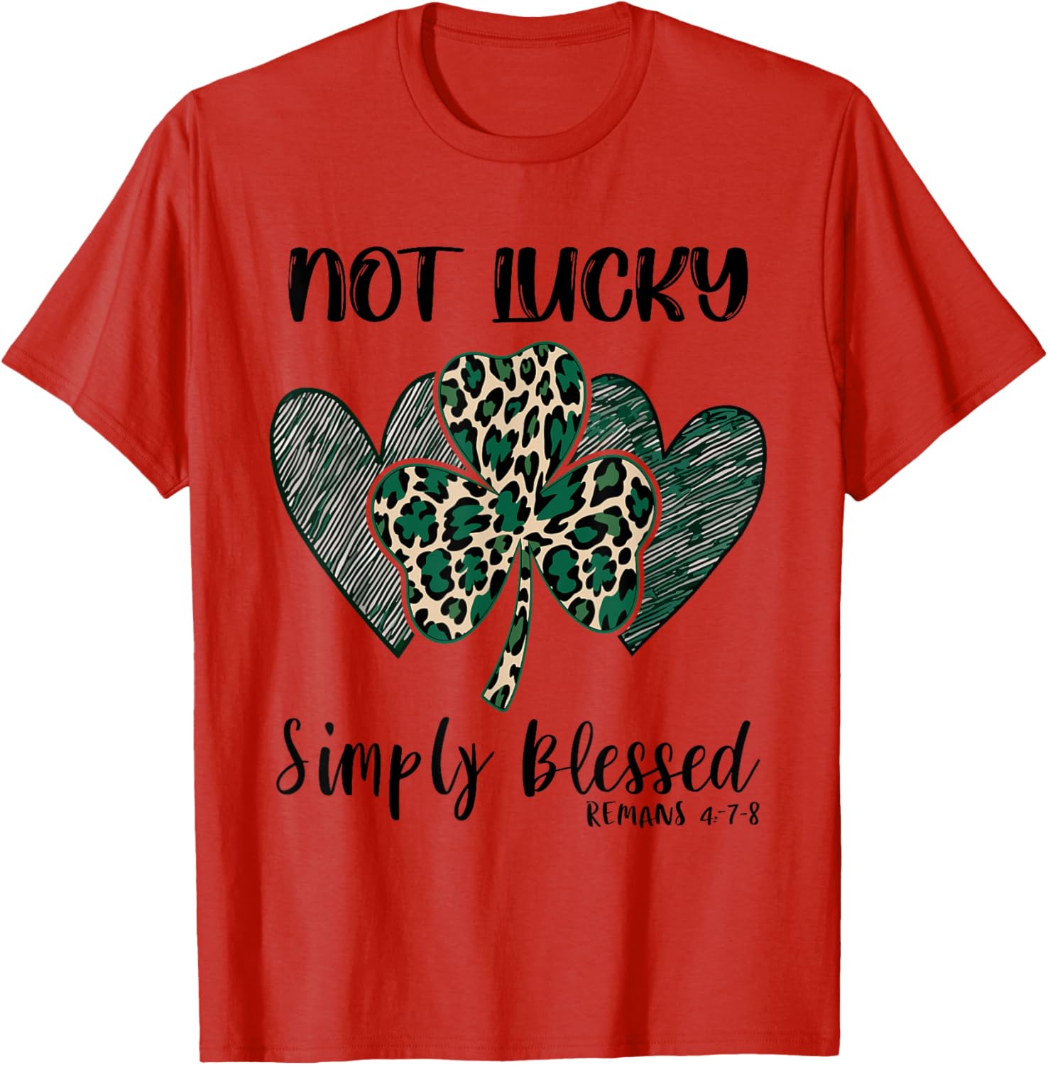 Simply Blessed Shamrock St Patricks Day T-Shirt for Fun Celebrations - 8