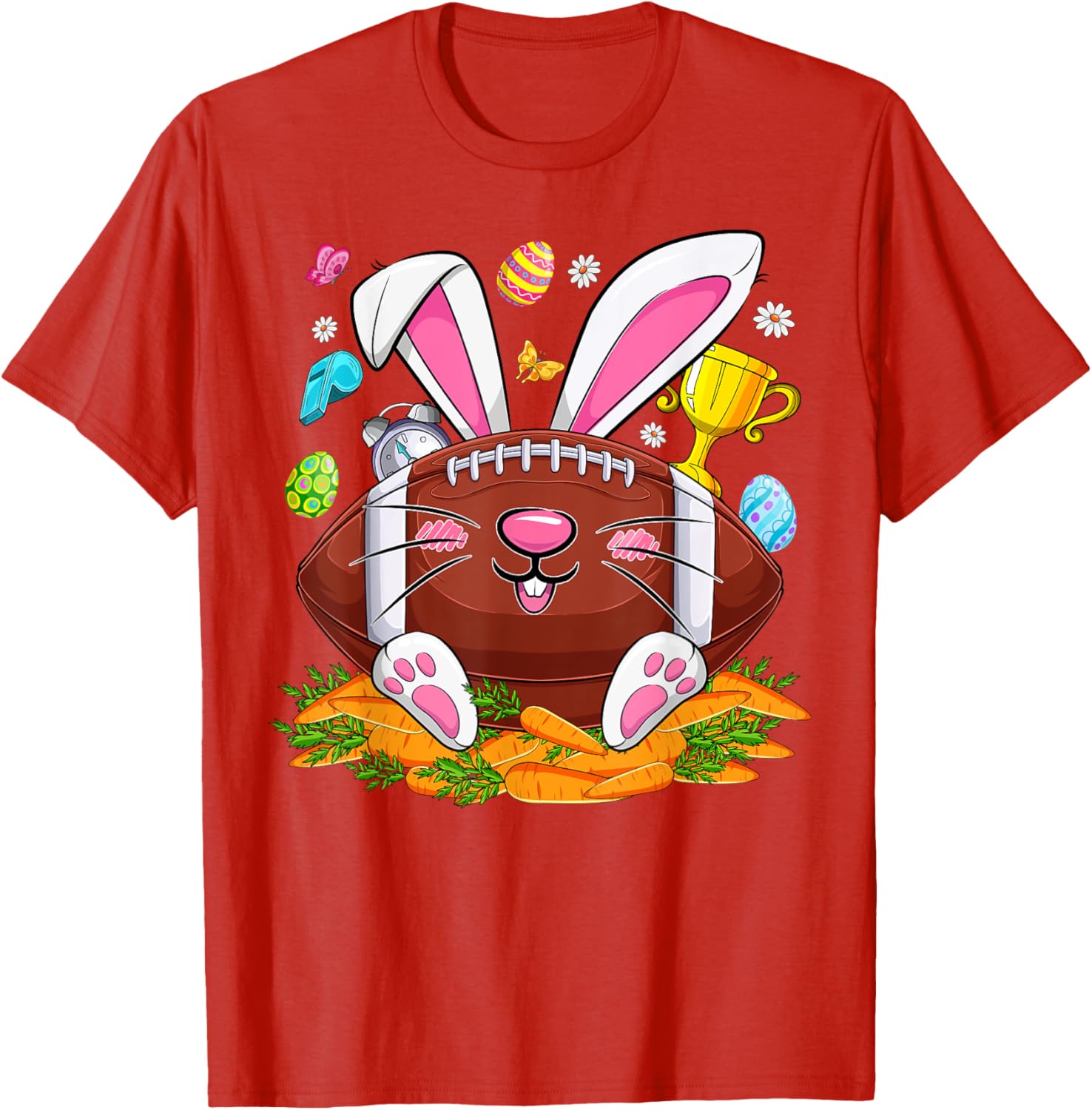 Funny Bunny Face Eggs T-Shirt for Men and Boys - Happy Easter Day Apparel - 7