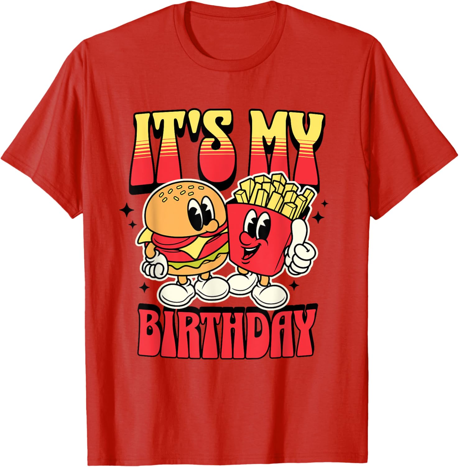 Burger Birthday Party T-Shirt for Fun Burger and Fries Lovers - 6