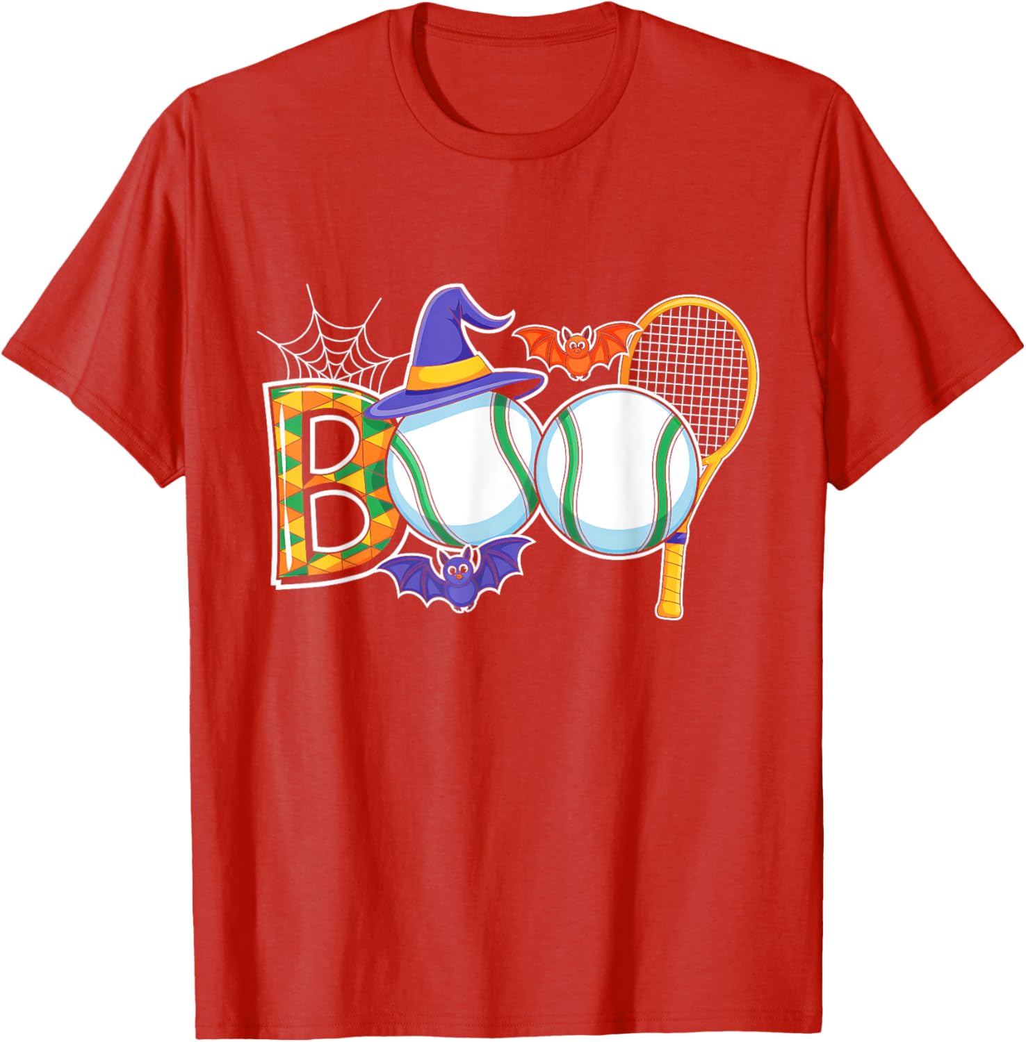 Creepy Pumpkin Tennis Lover T-Shirt for Halloween Fun and Sports Spirit - 2