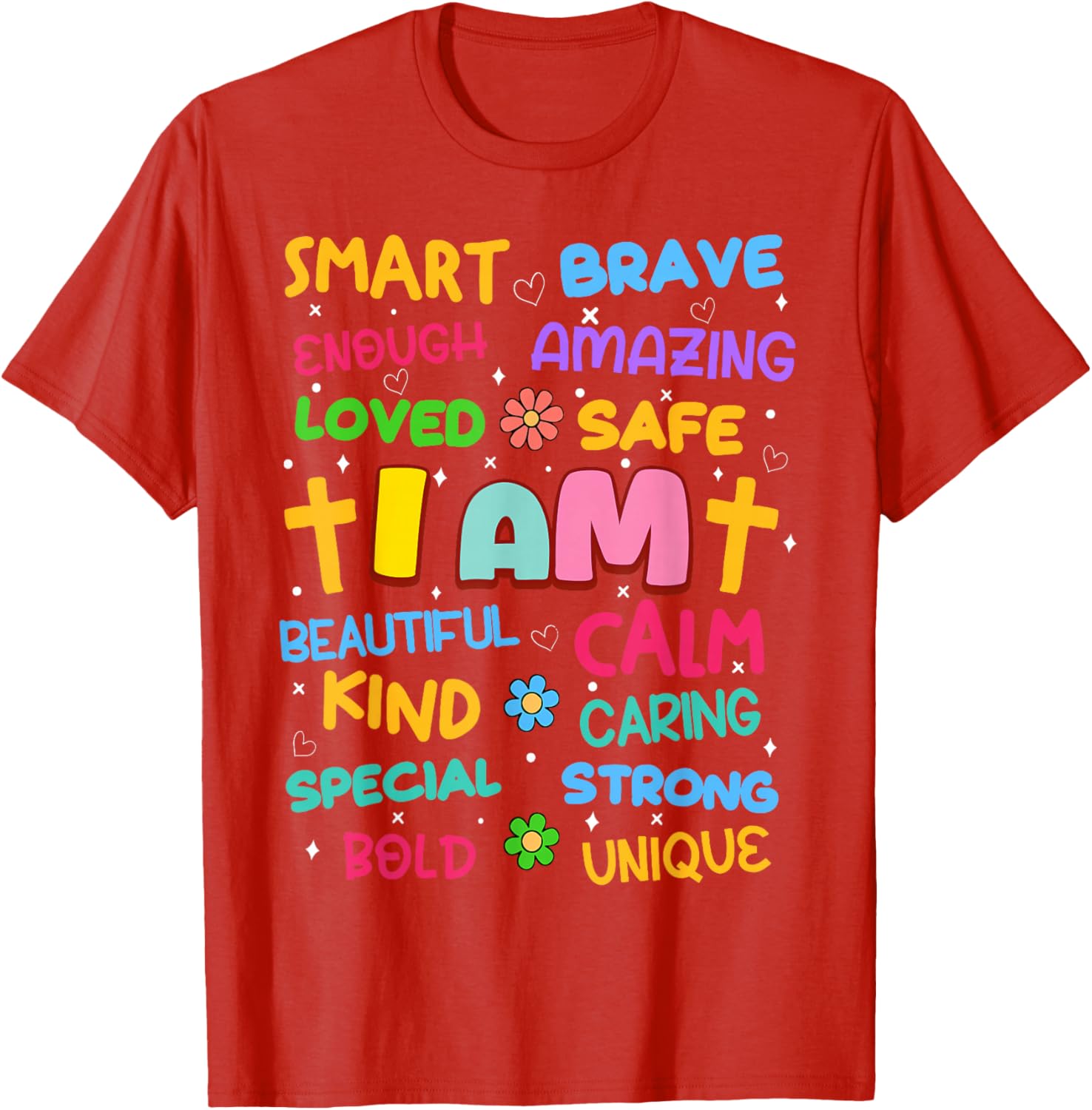 Colorful I Am Daily Affirmation T-Shirt for Christian Toddler Girls - 10
