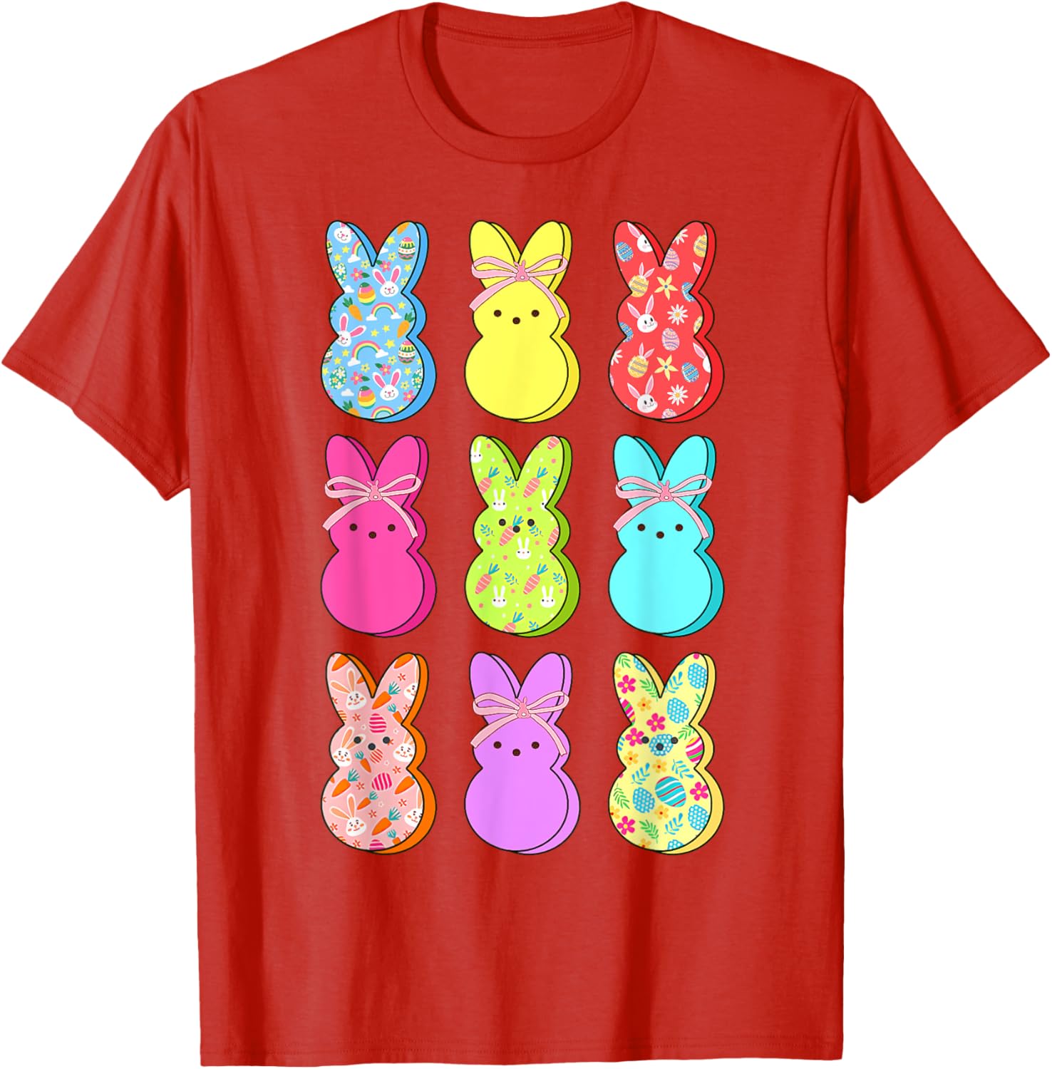 Easter Bunny Floral Bow T-Shirt for Rabbit Lovers - Perfect for Girls and Women - 8