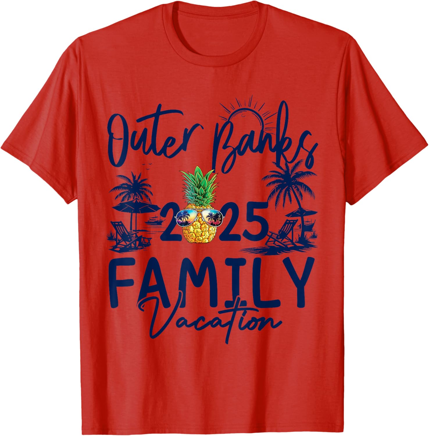 Family Matching Outer Banks 2025 Pineapple Vacation T-Shirt for Fun - 17