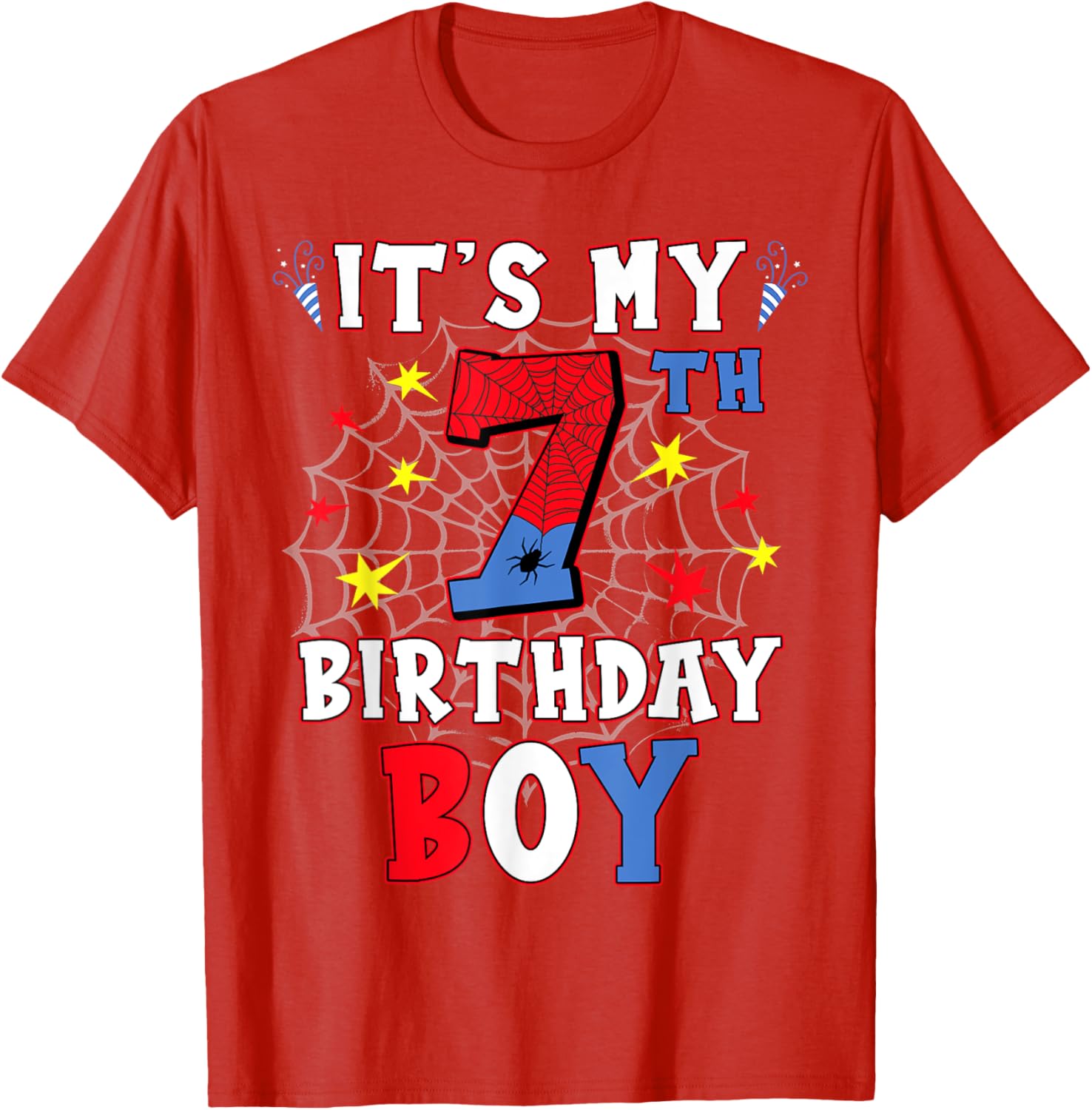 Funny It's My 7th Birthday T-Shirt for Boys and Teens Fun Celebration - 16