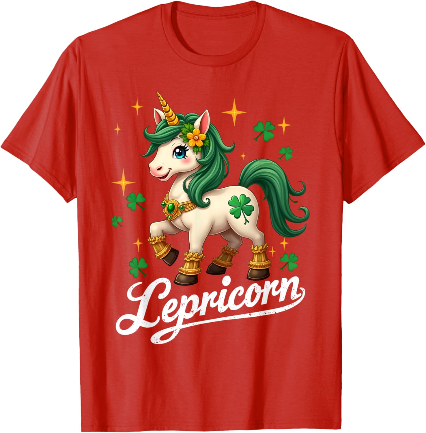 Cute St Patricks Day Unicorn T-Shirt for Girls - St Patty's Style - 25
