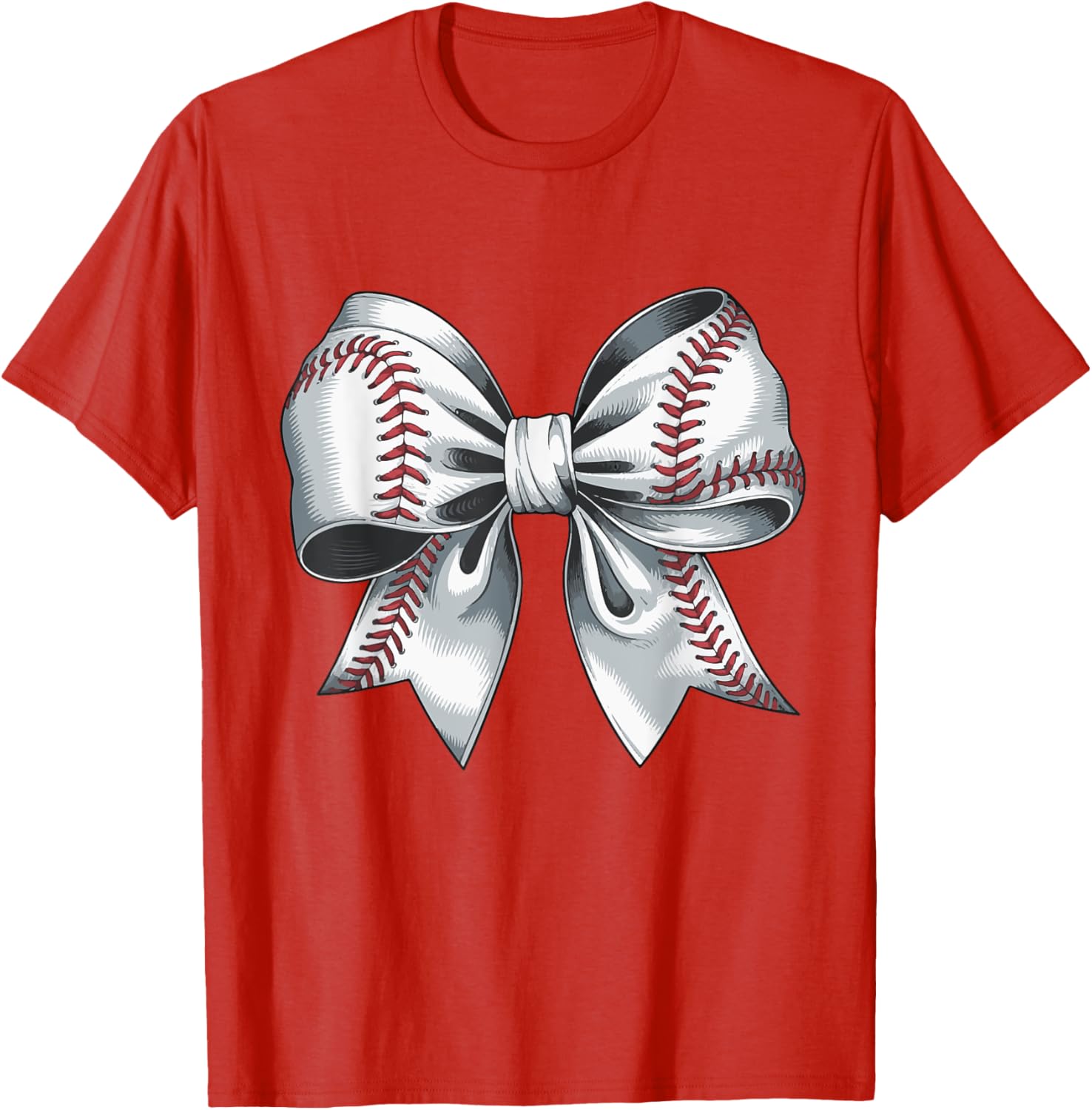 Cute Baseball Bow T-Shirt for Moms - Perfect Gift for Baseball Moms - 13