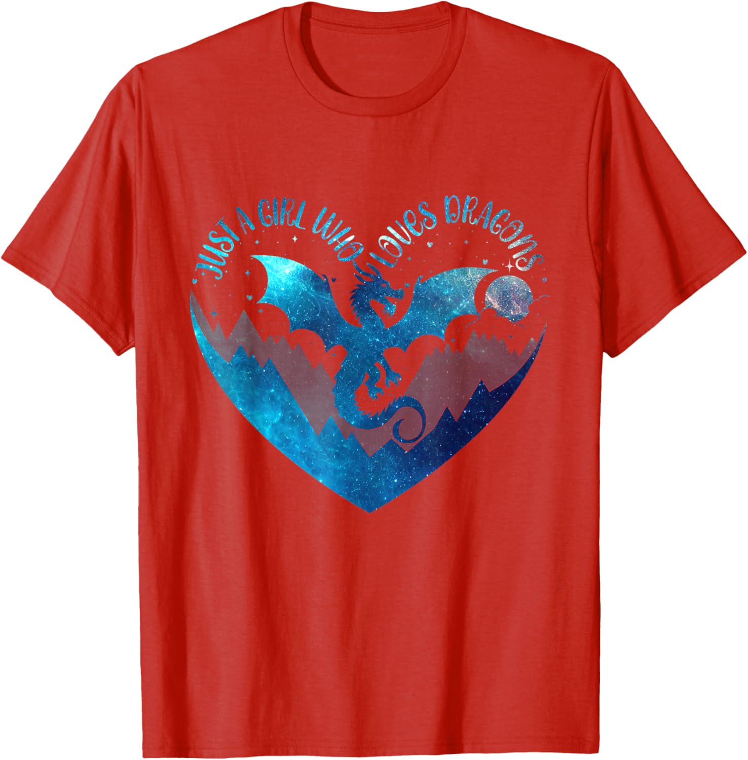 Cute Dragon Lover T-Shirt for Girls with Heart Design, Perfect Gift - 18