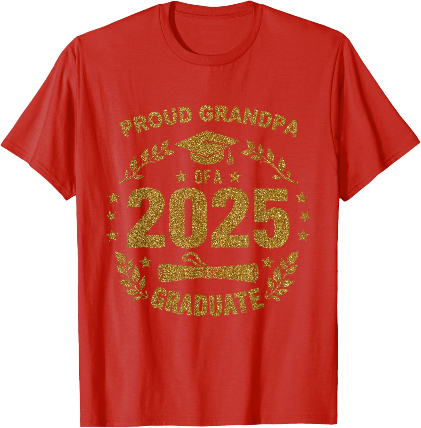 Proud Grandpa 2025 Class of 25 Graduate T-Shirt for Seniors - 13