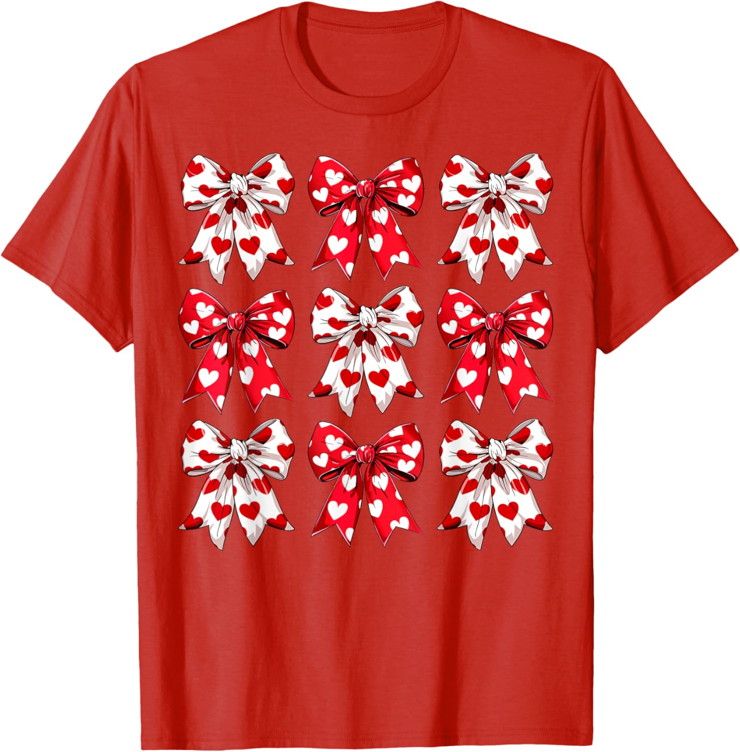 Valentine's Day Heart Bow T-Shirt for Women, Girls, Kids & Toddlers - 10