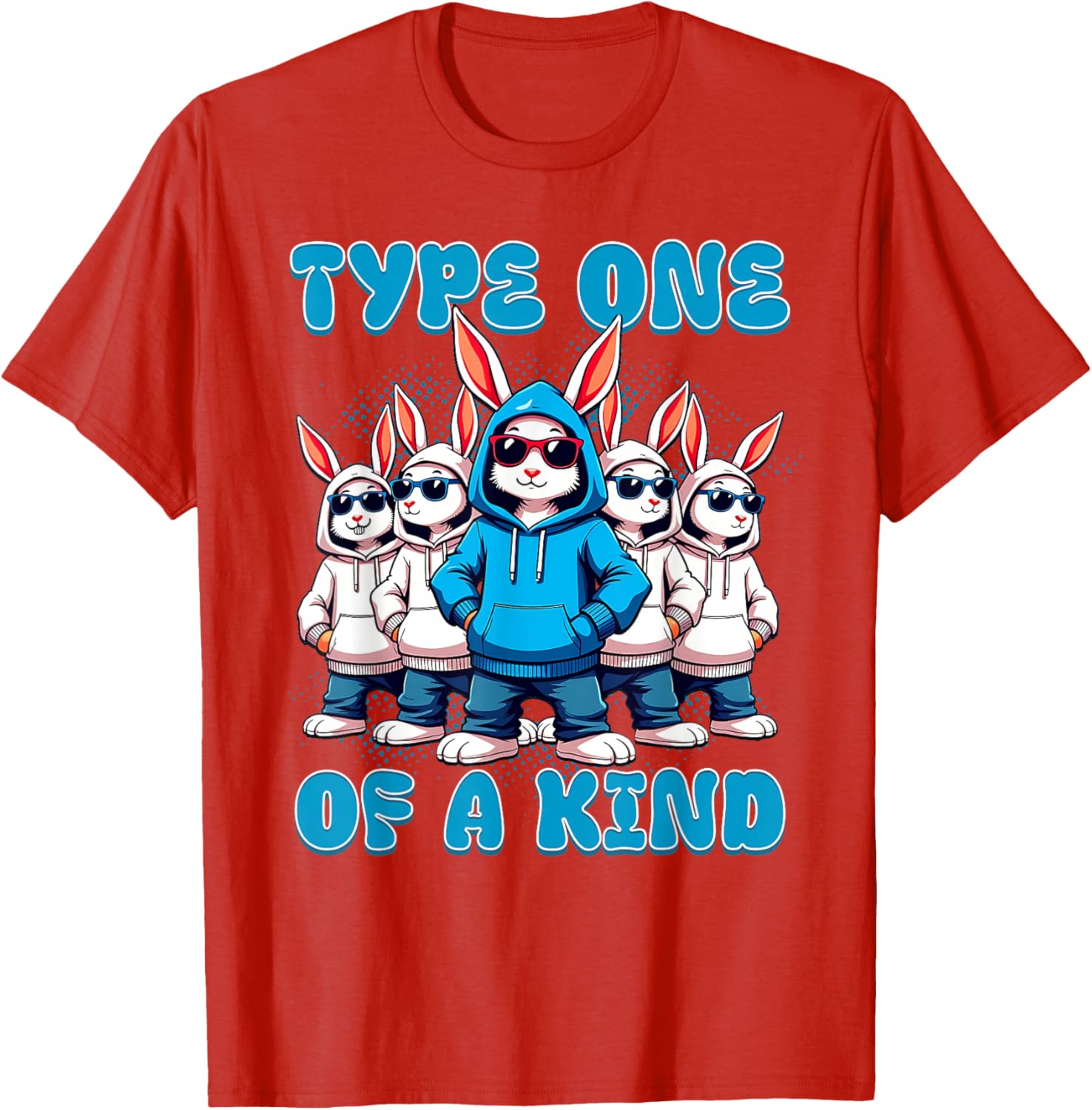 One Of A Kind Type 1 Diabetes Awareness Rabbit T-Shirt for Supporters - 5
